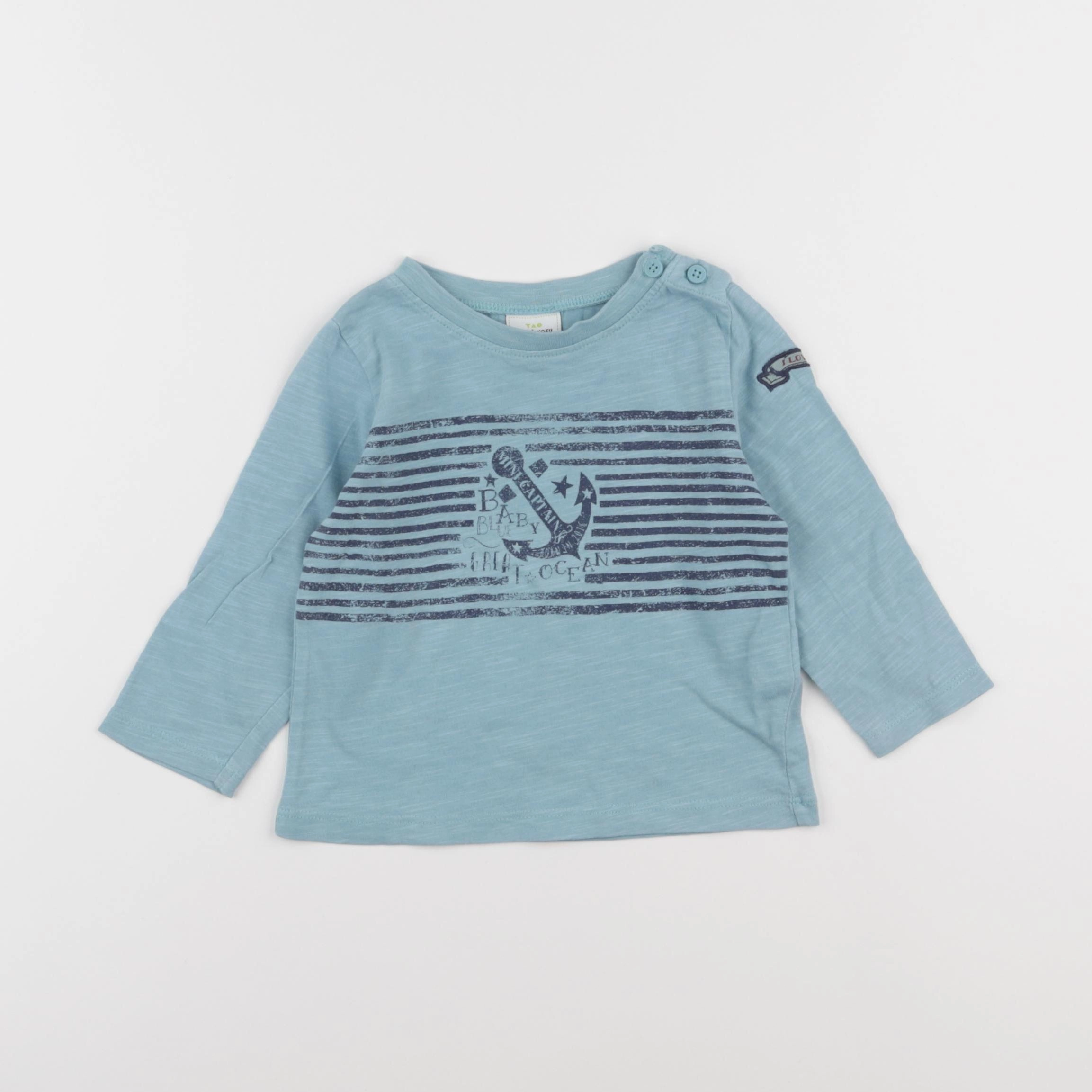 Tape à l'oeil - tee-shirt bleu - 9 mois
