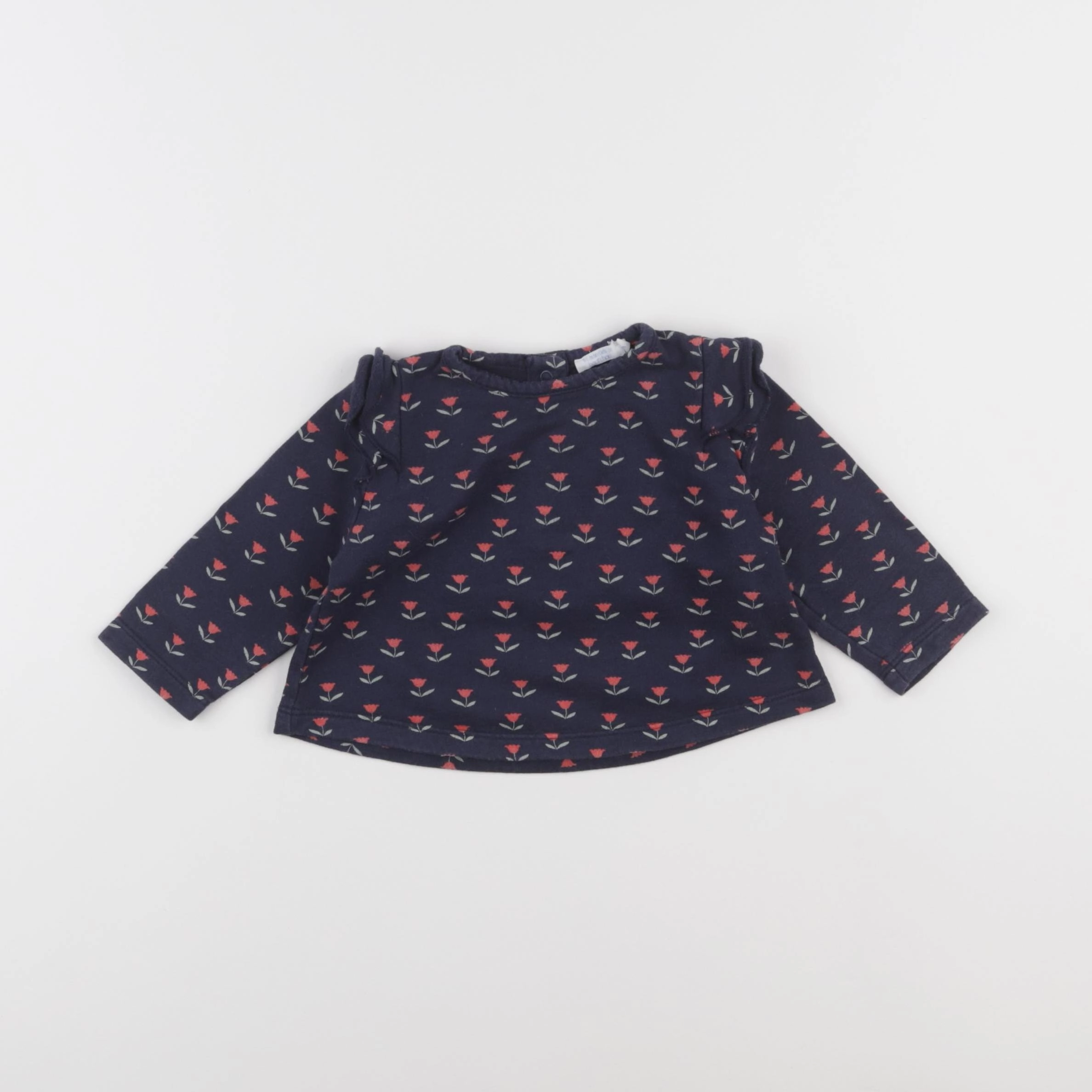 Boutchou - sweat bleu - 6 mois