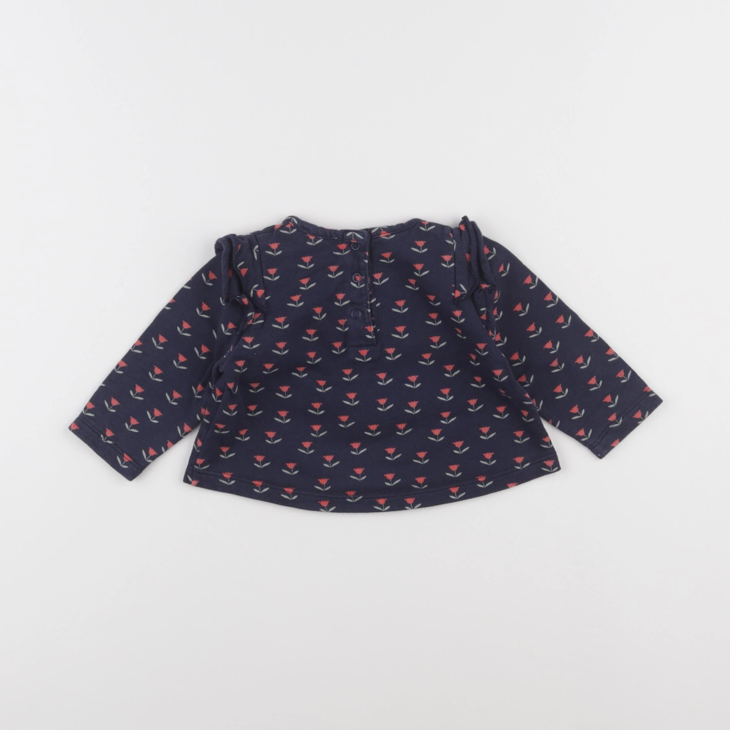 Boutchou - sweat bleu - 6 mois