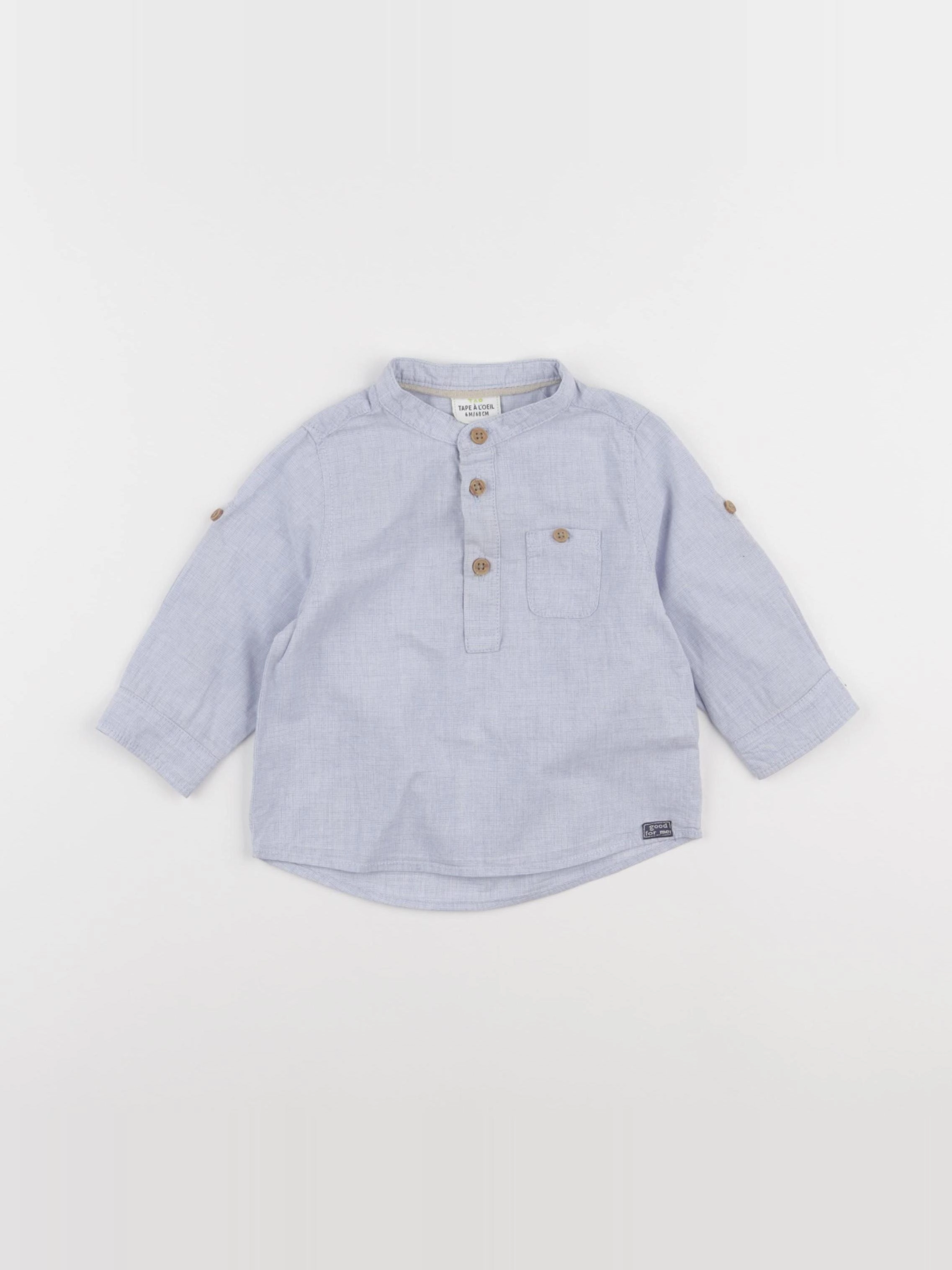 Tape à l'oeil - chemise bleu - 6 mois