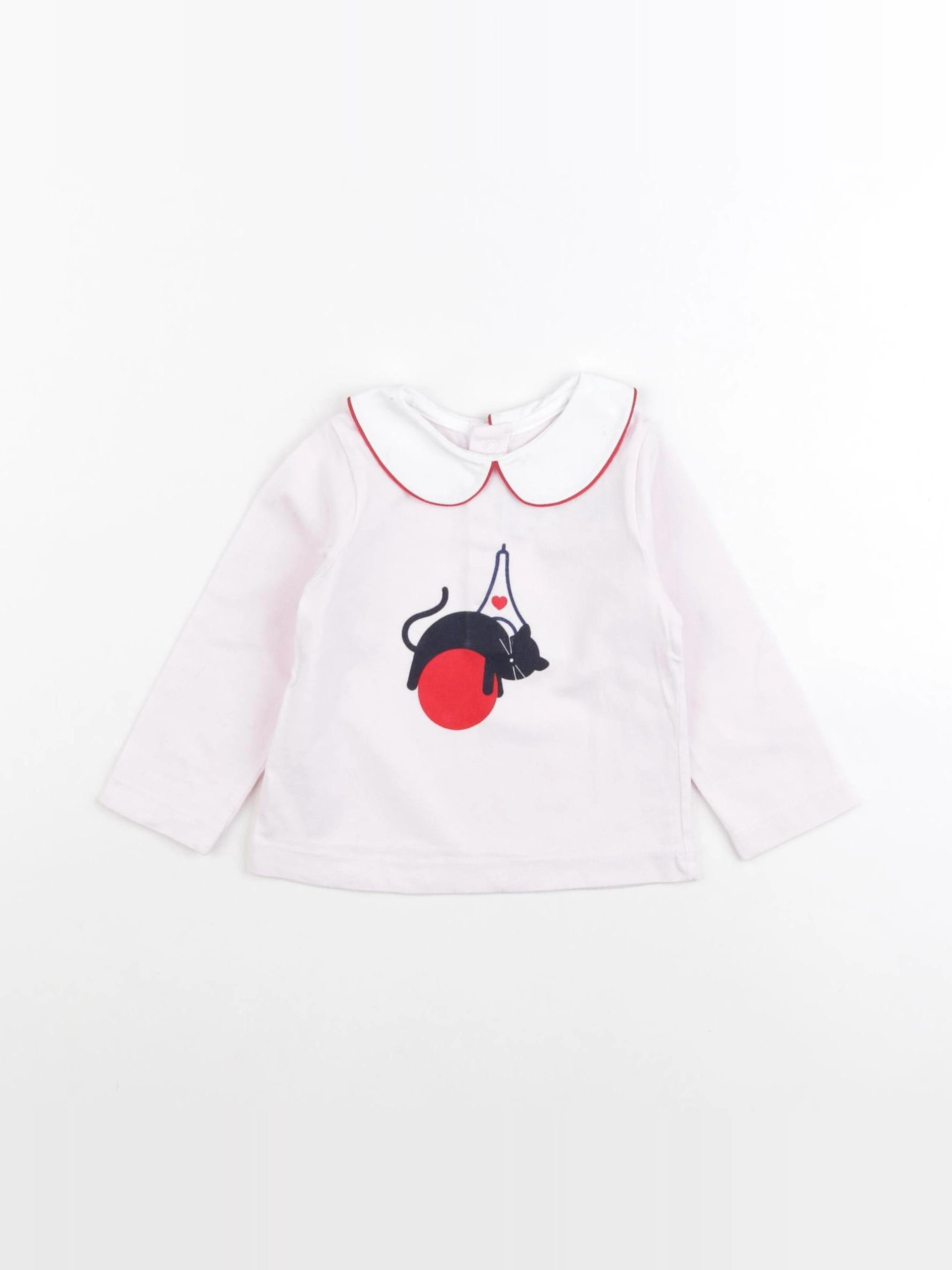 Jacadi - tee-shirt rose - 12 mois