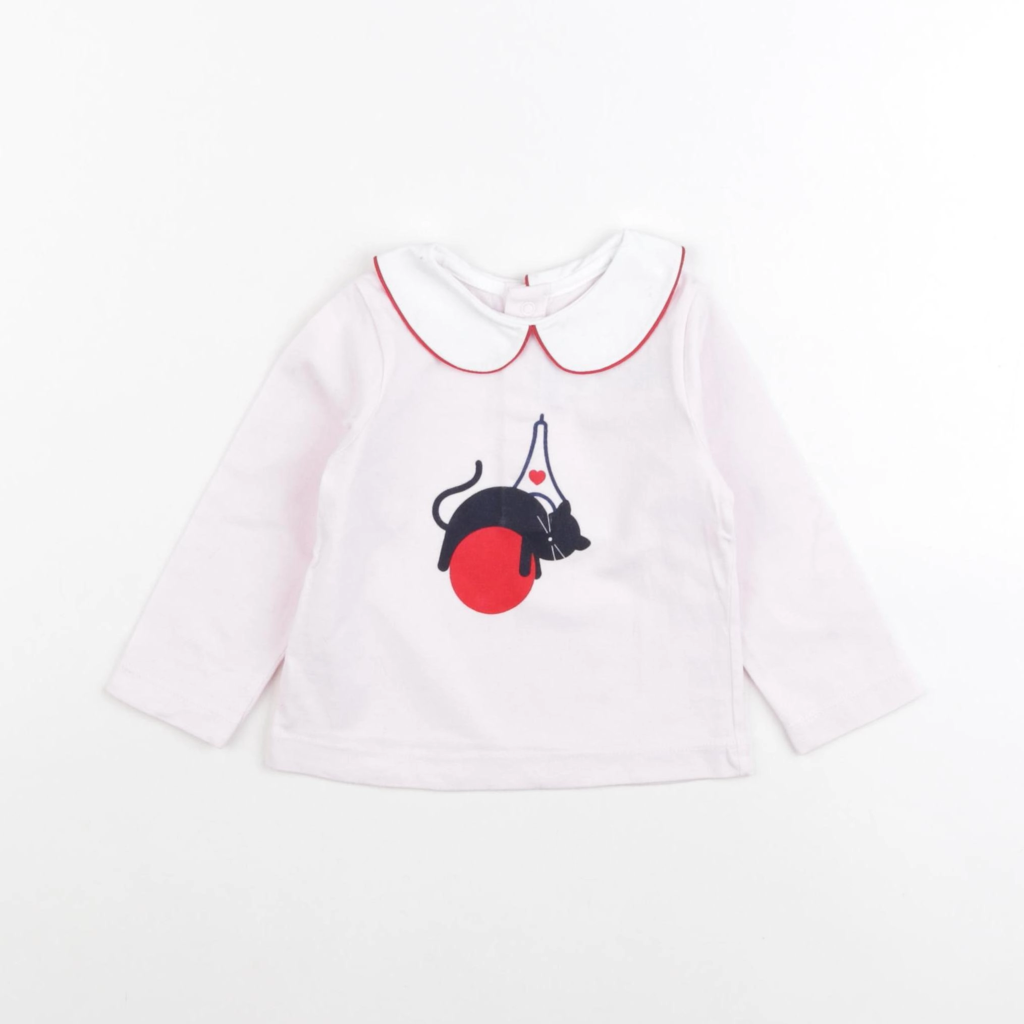 Jacadi - tee-shirt rose - 12 mois