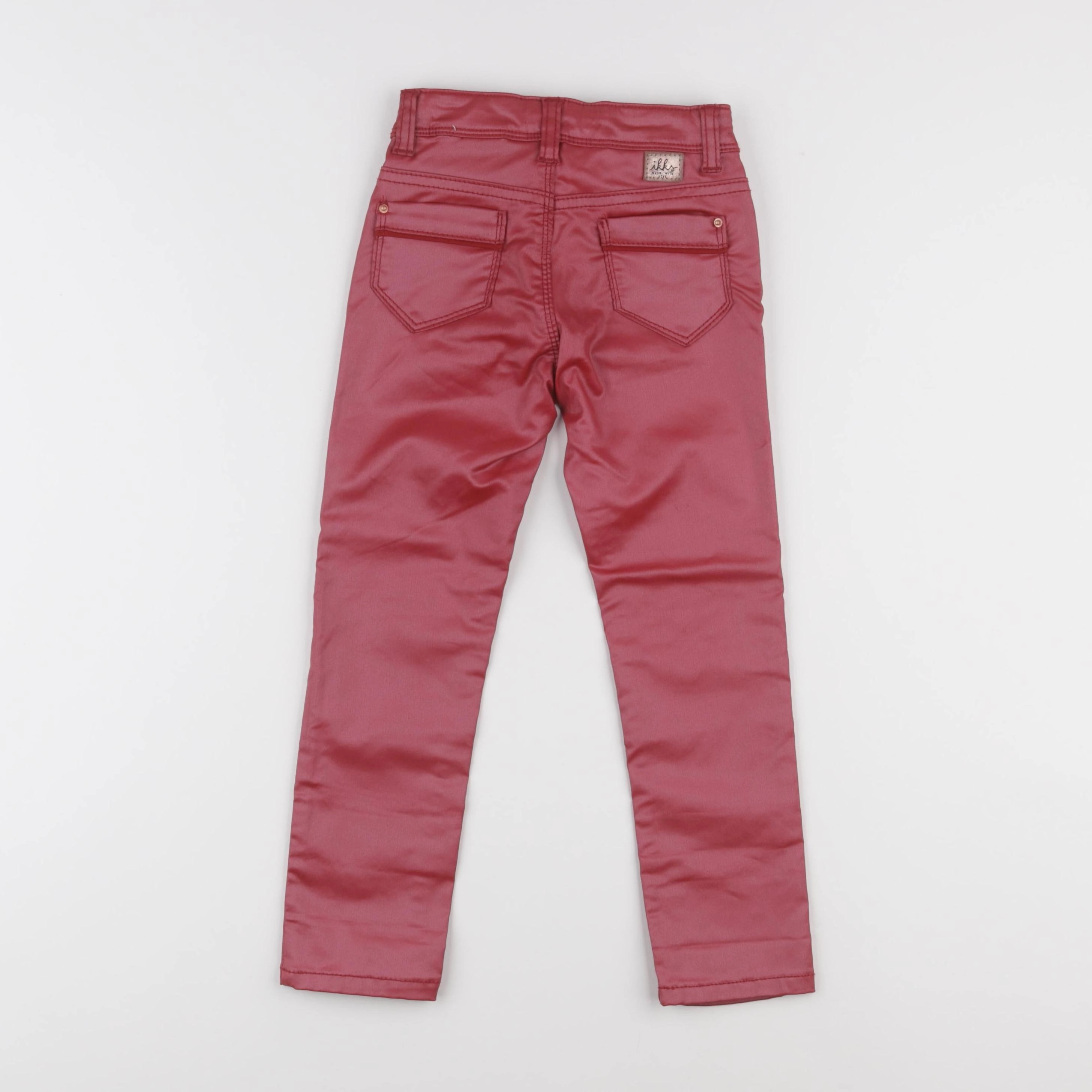 IKKS - pantalon simili cuir rouge - 4 ans