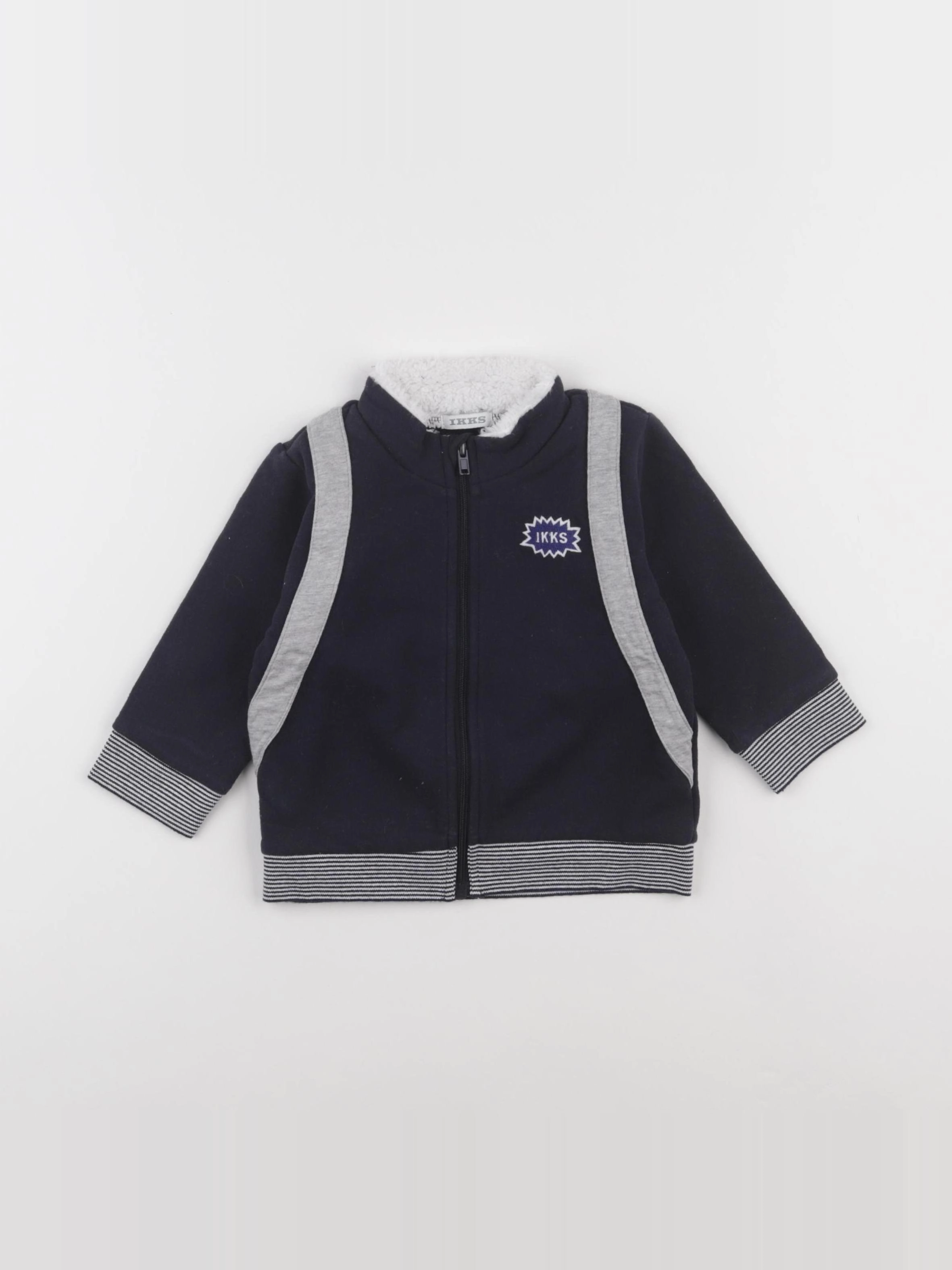 IKKS - sweat bleu - 12 mois