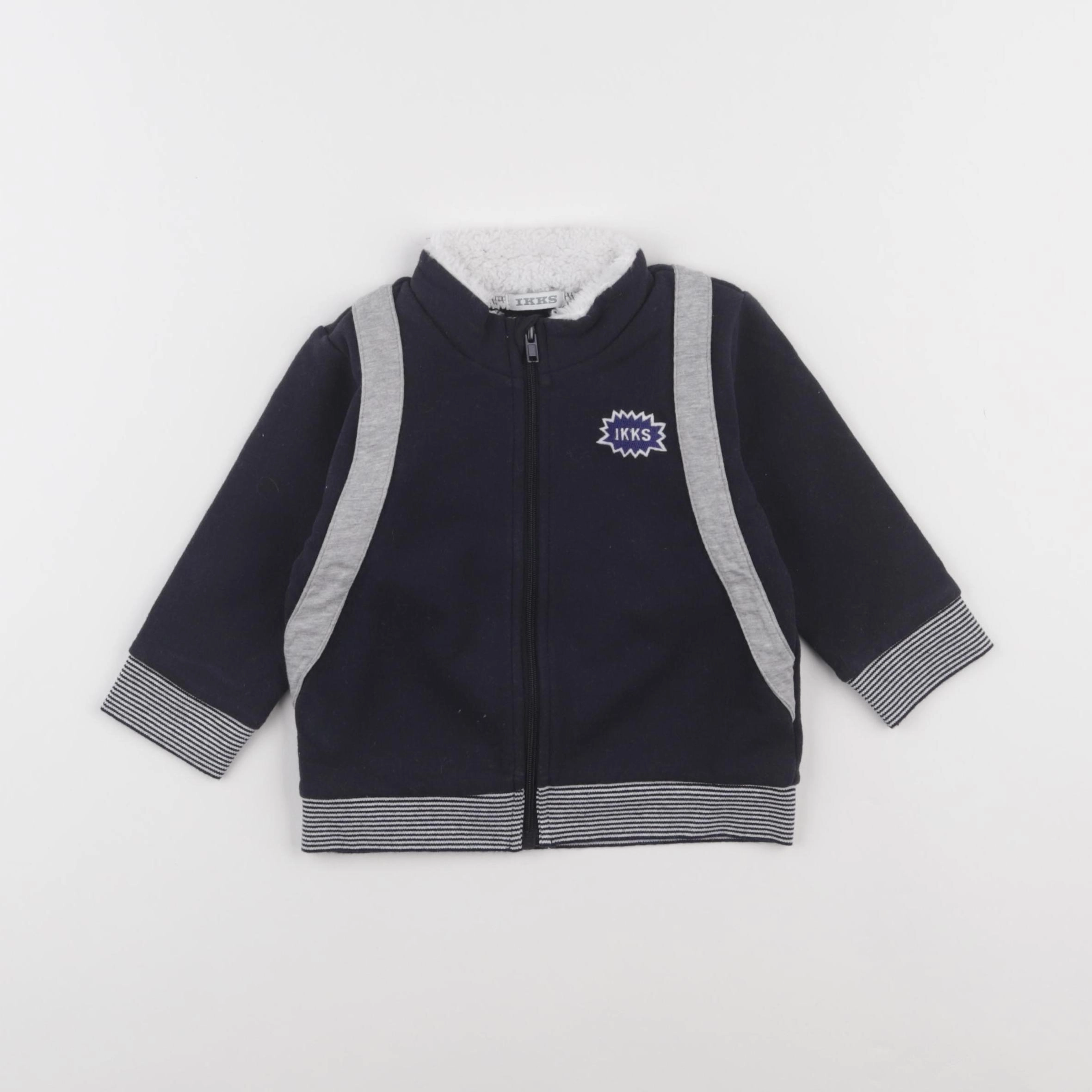 IKKS - sweat bleu - 12 mois