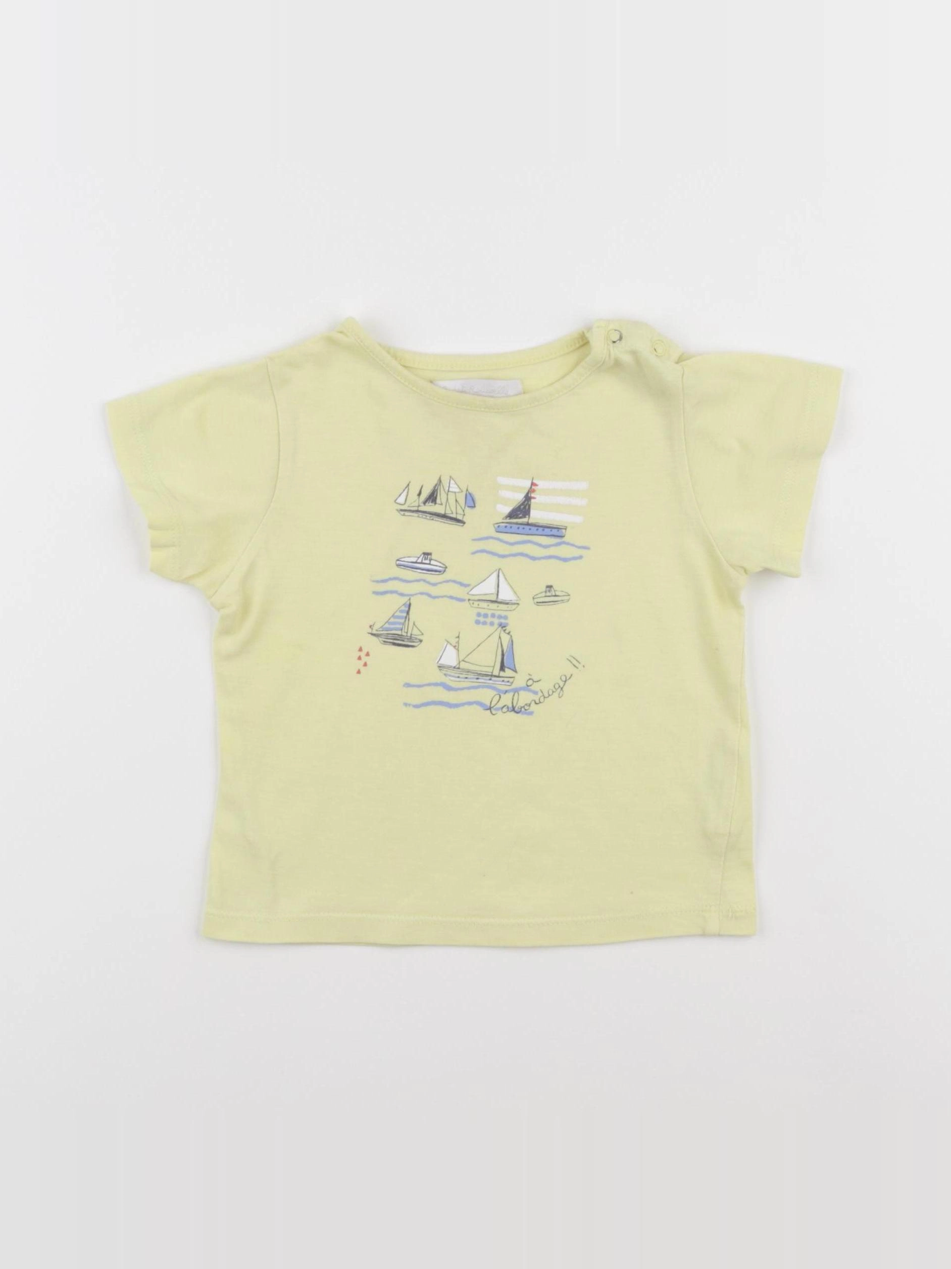 Cadet Rousselle - tee-shirt jaune - 12 mois