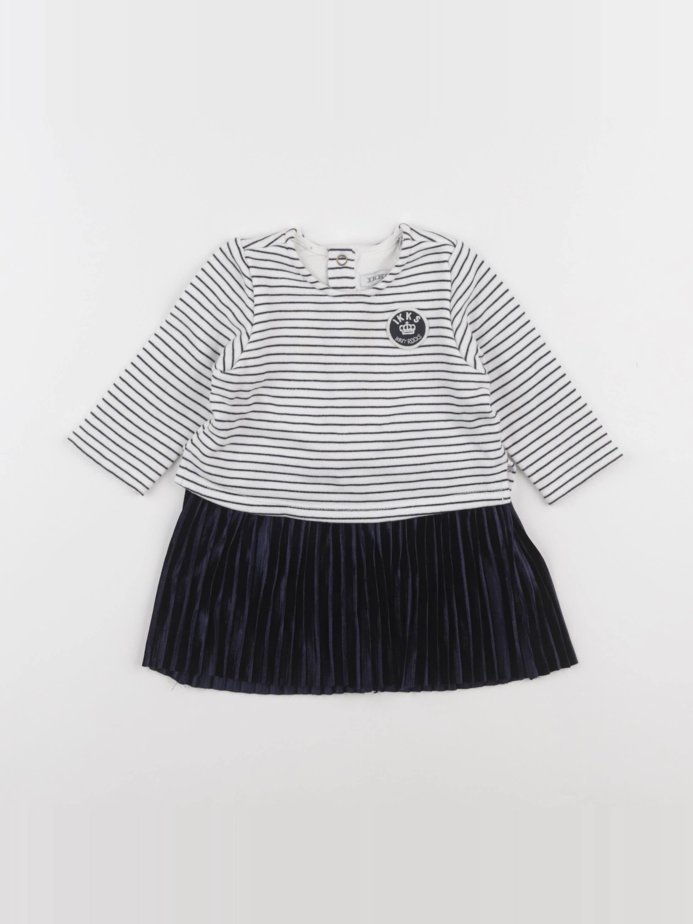 IKKS - robe bleu - 6 mois