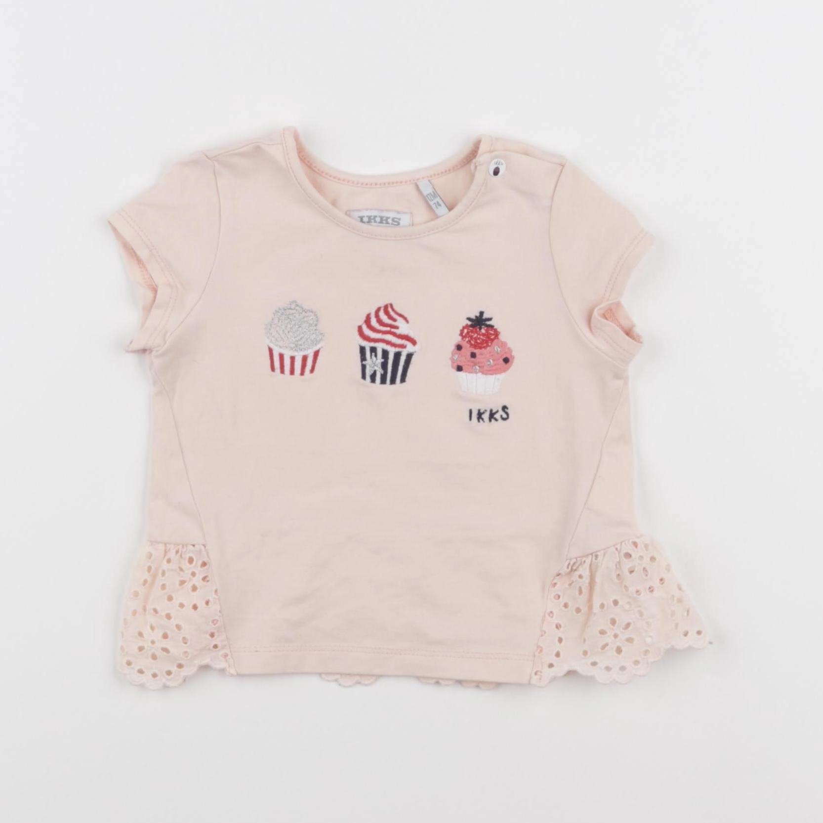 IKKS - tee-shirt rose - 12 mois