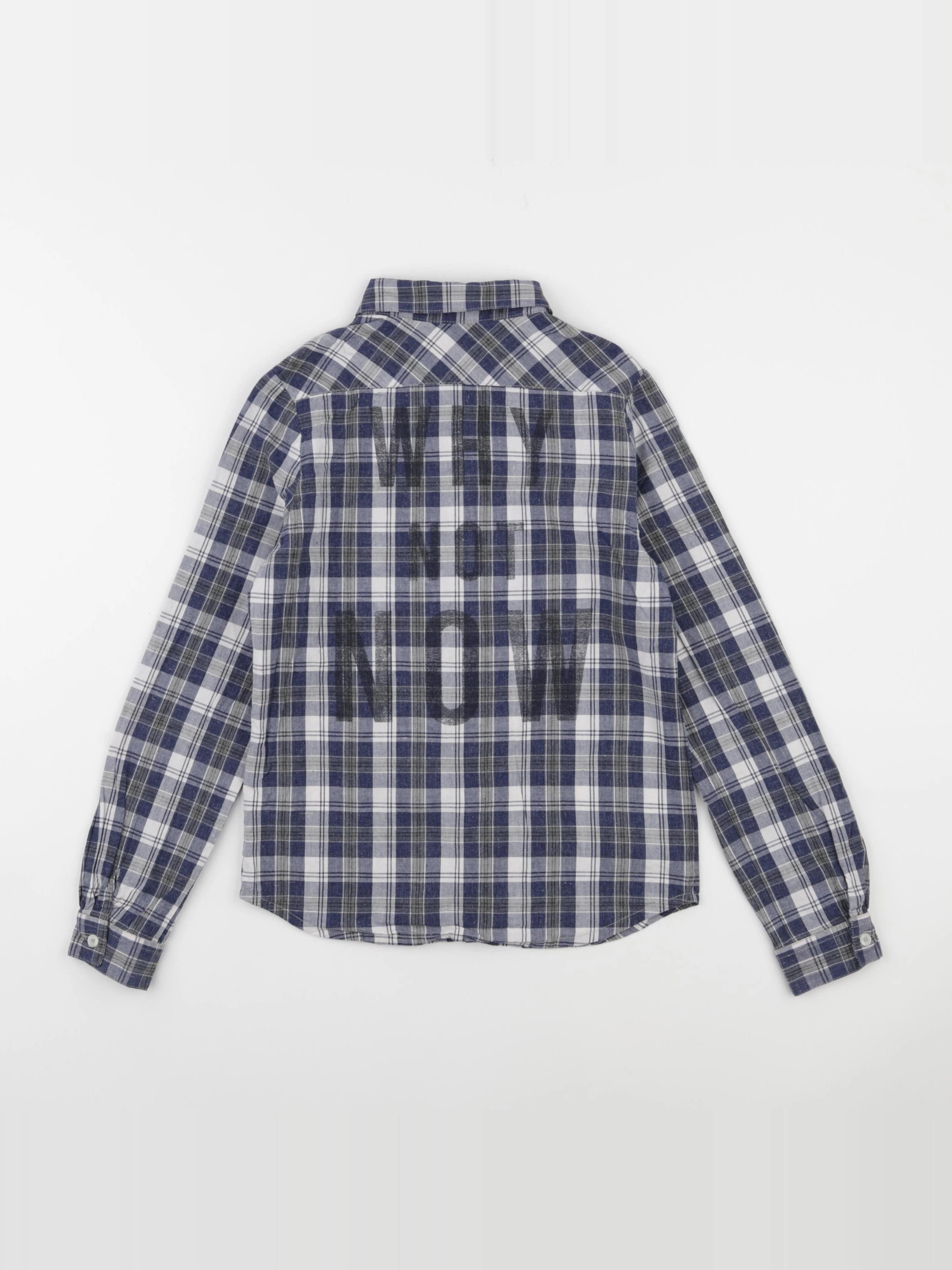 IKKS - chemise imprimé au dos bleu - 10 ans
