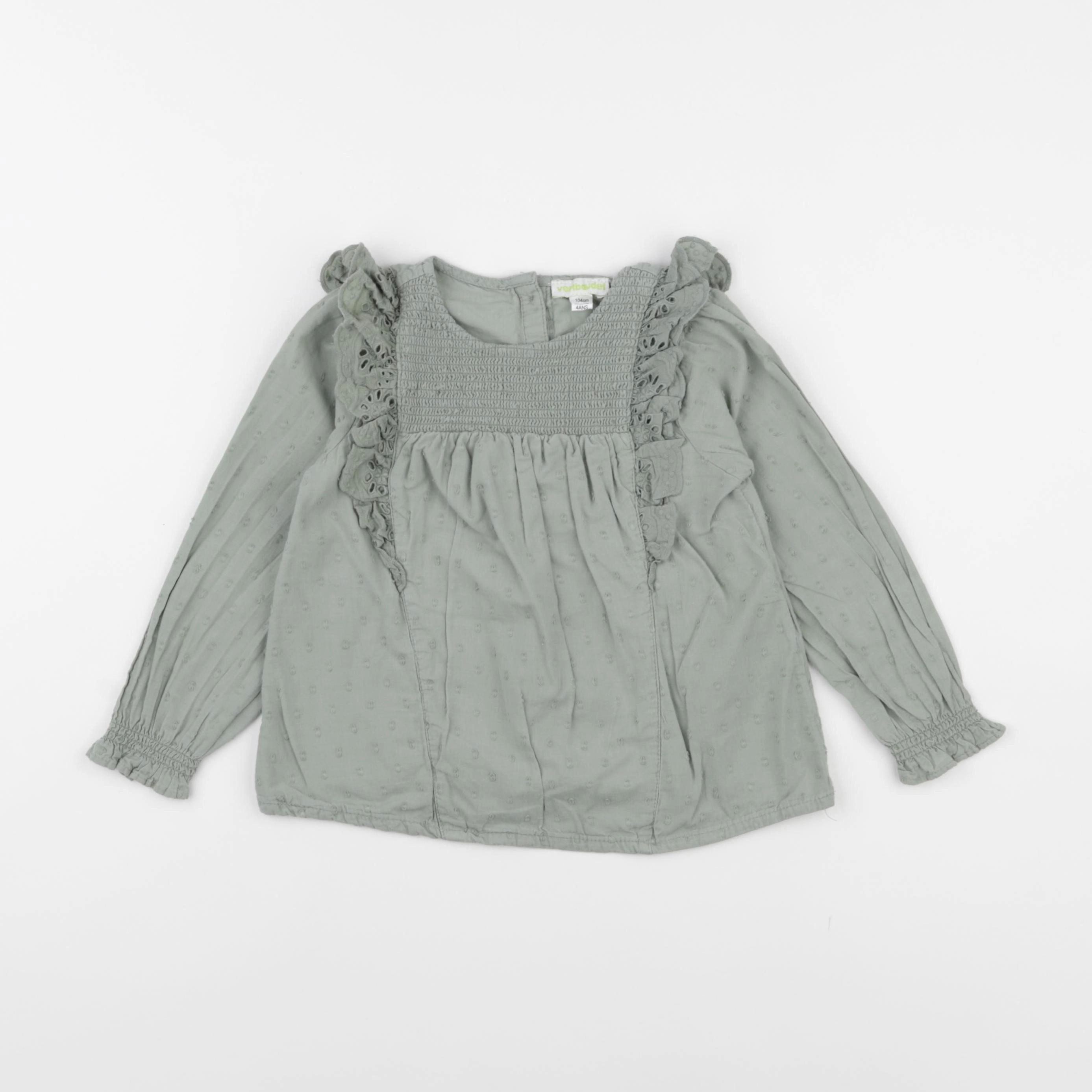 Vertbaudet - blouse vert - 4 ans