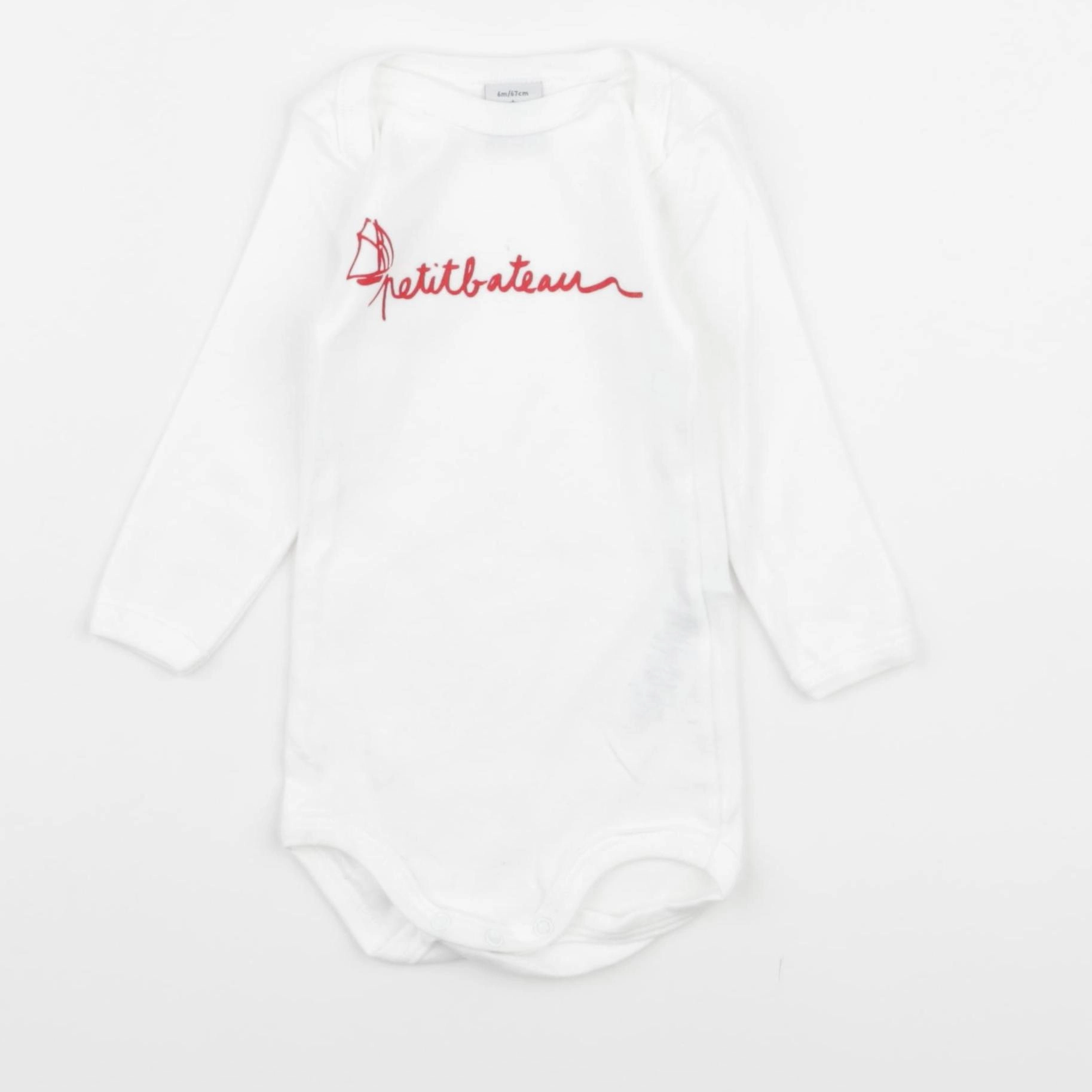 Petit Bateau - body blanc - 6 mois