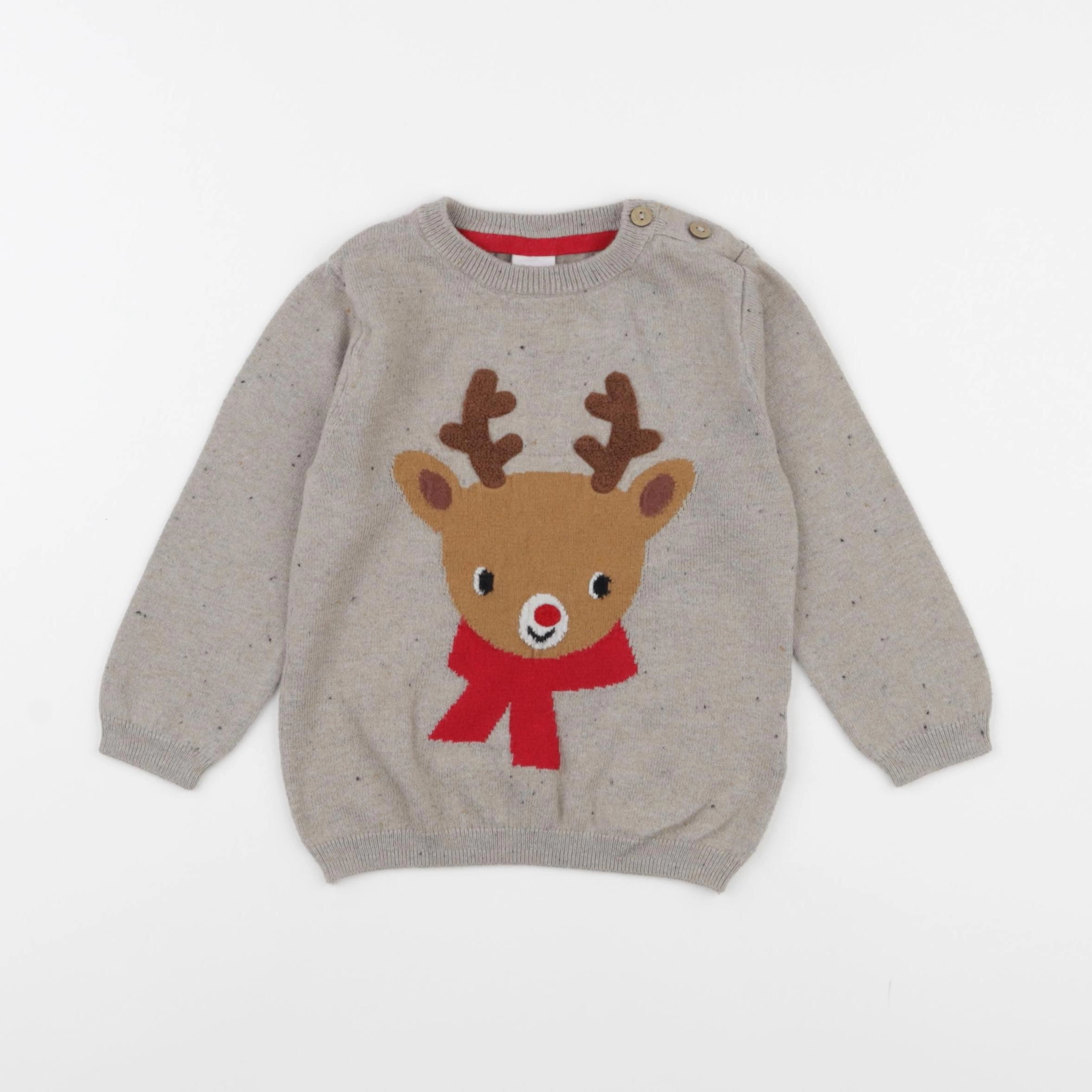 H&M - pull marron - 9/12 mois
