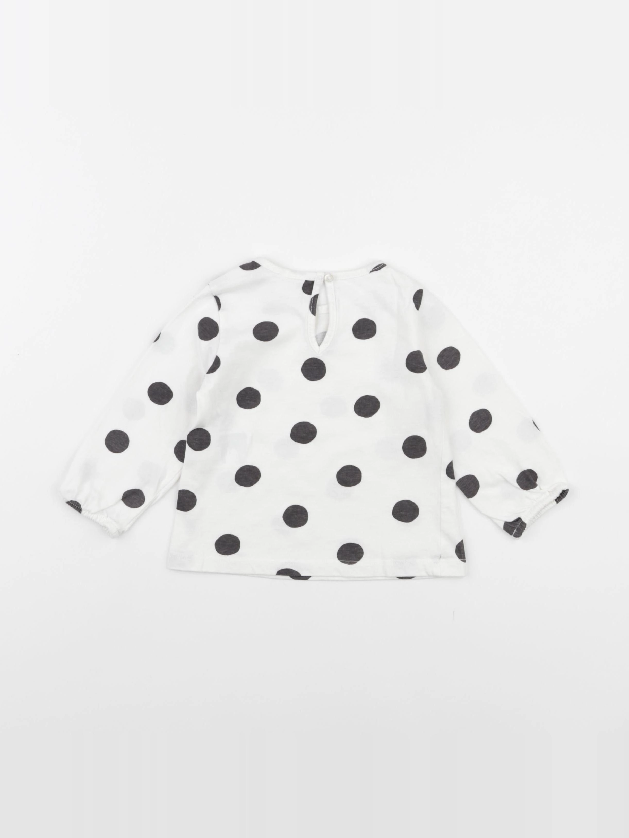 H&M - tee-shirt blanc, noir - 6/9 mois