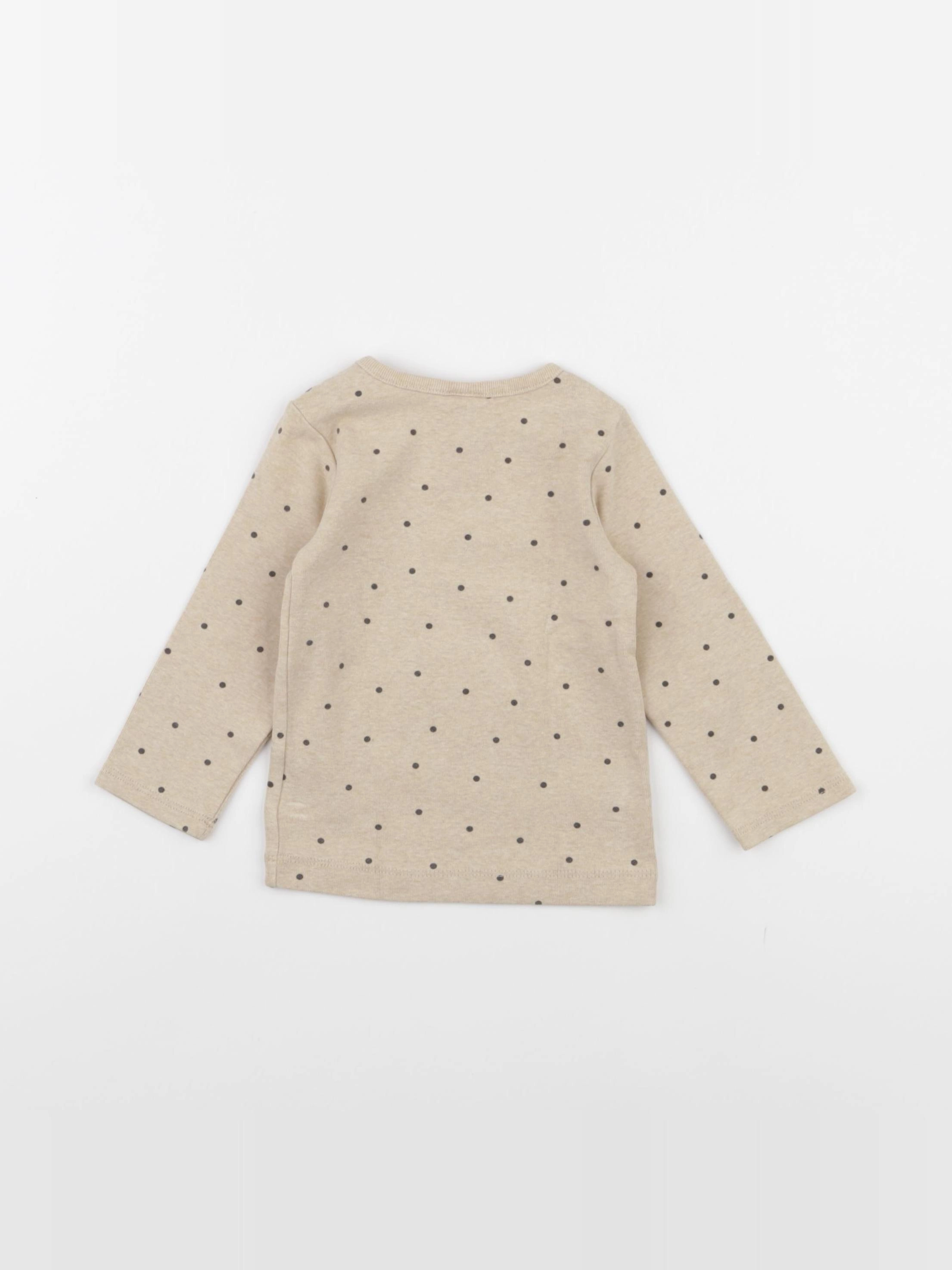 H&M - tee-shirt marron - 3/6 mois