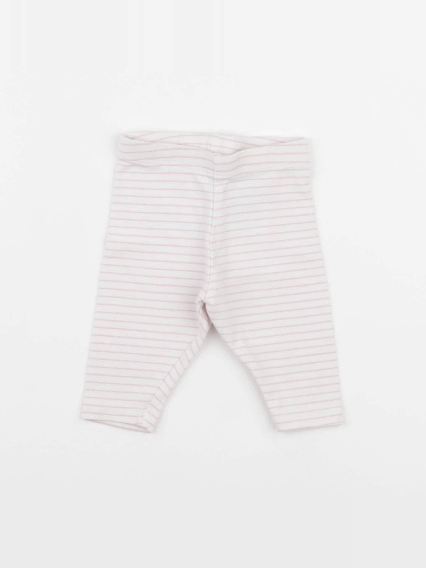 H&M - legging blanc, rose - 0/1 mois