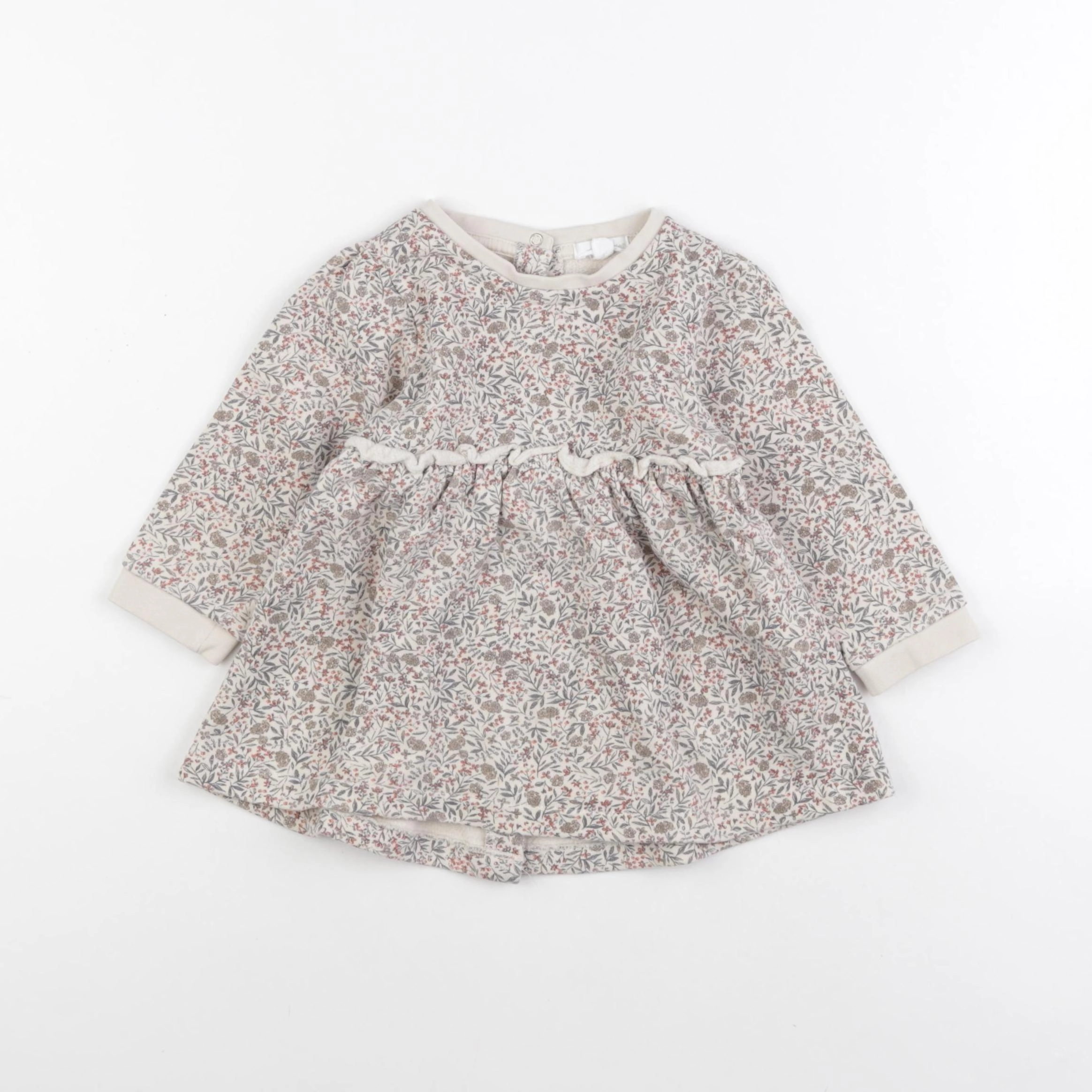 Vertbaudet - robe beige - 12 mois