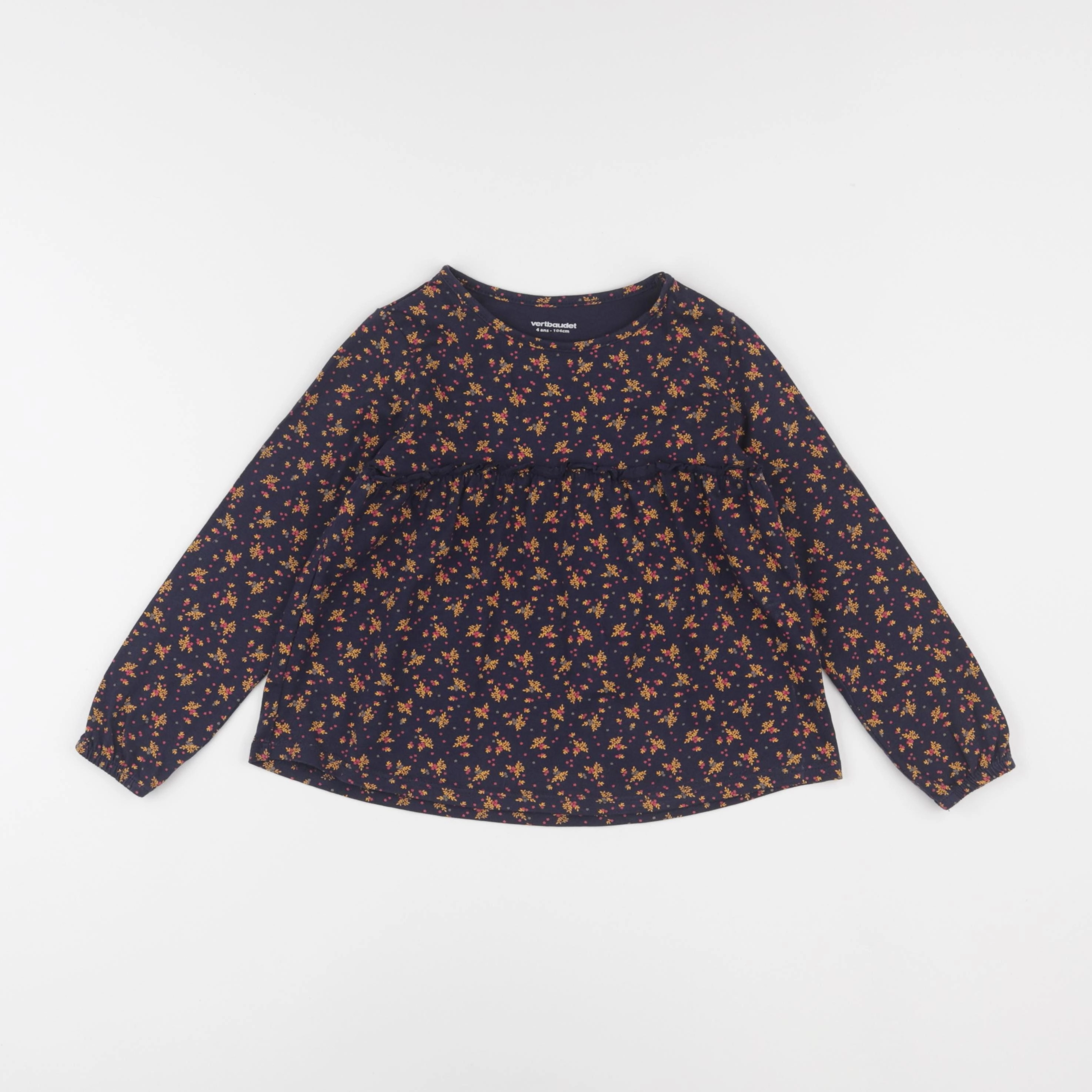 Vertbaudet - tee-shirt bleu - 4 ans