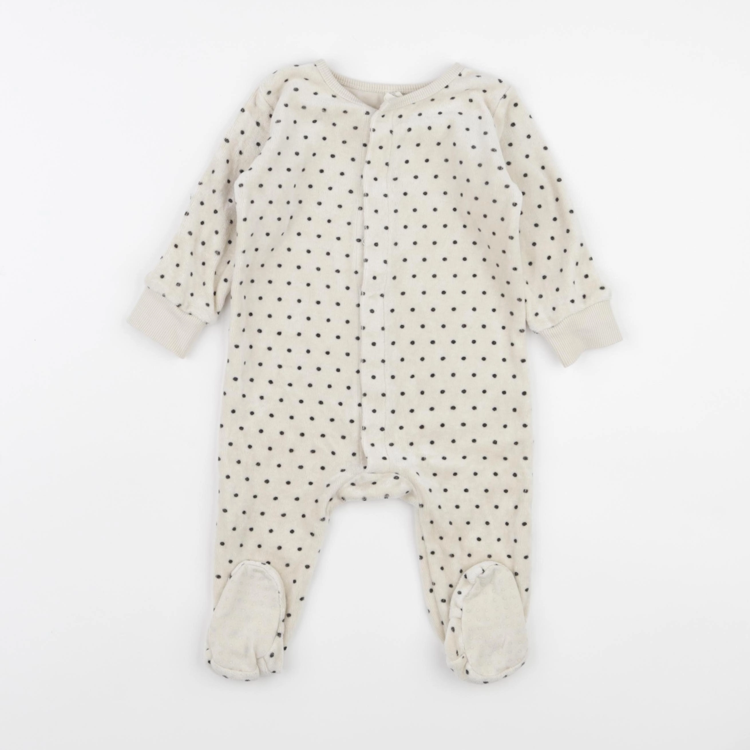 Quincy Mae - pyjama velours beige - 6 mois