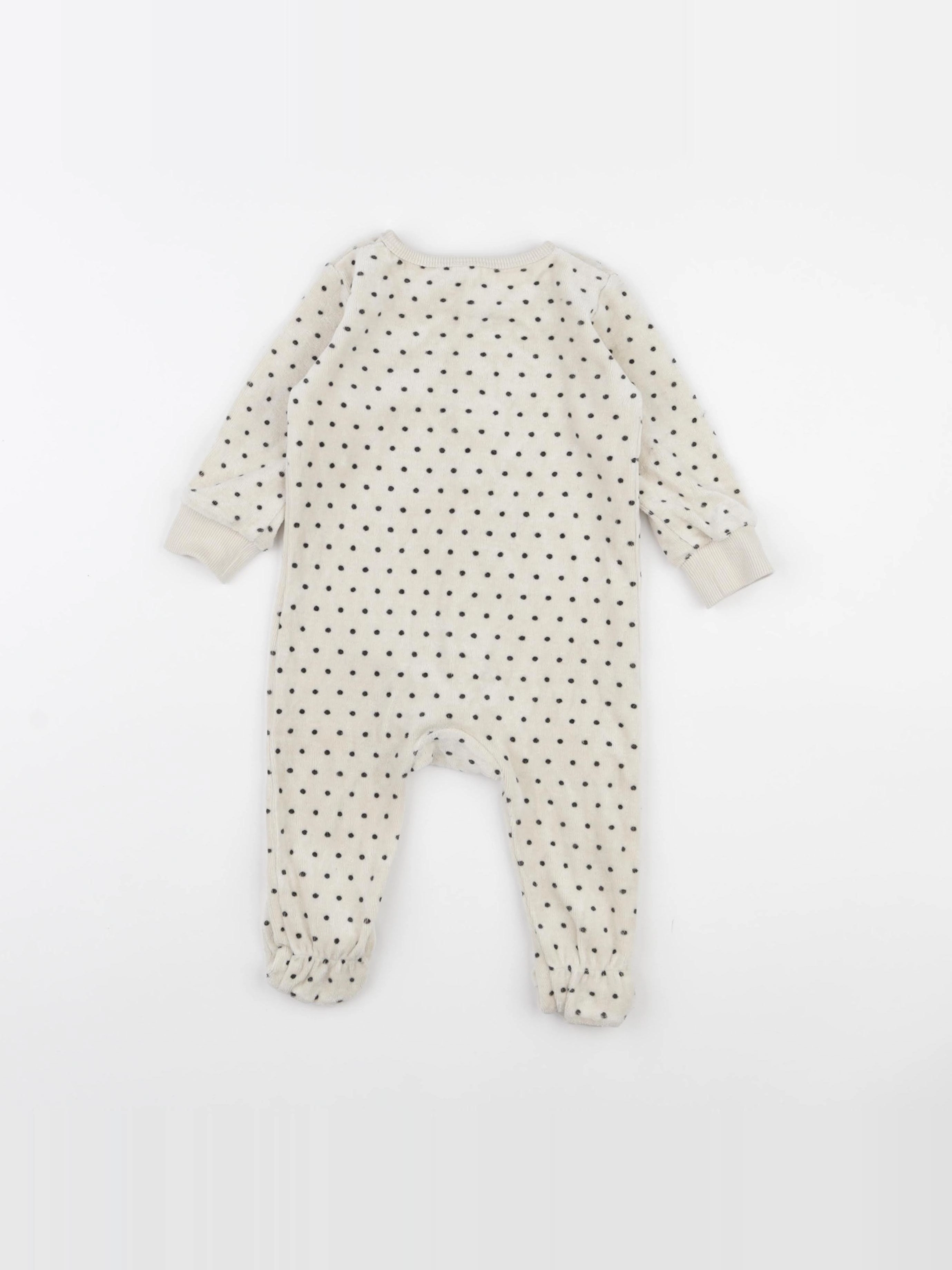 Quincy Mae - pyjama velours beige - 6 mois