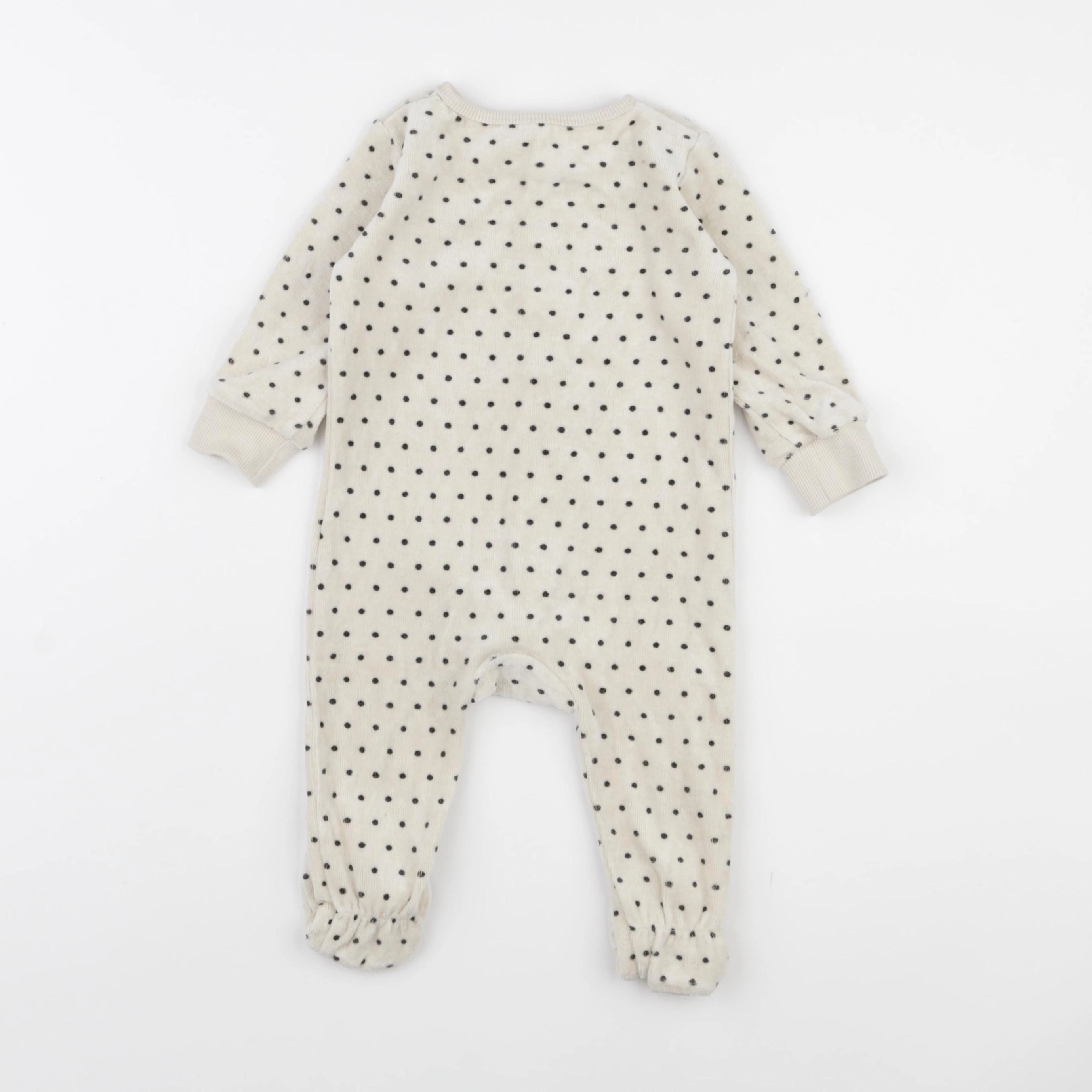 Quincy Mae - pyjama velours beige - 6 mois