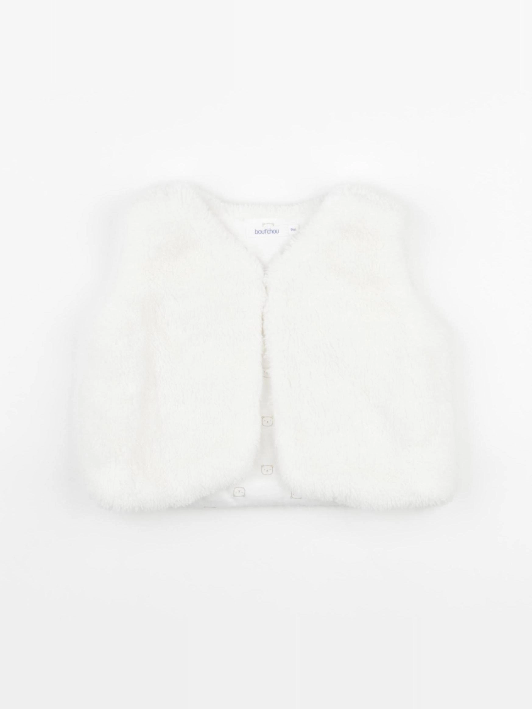 Boutchou - gilet blanc - 9 mois