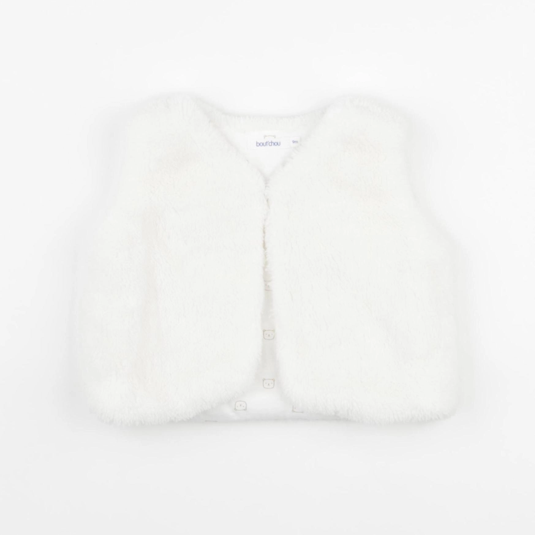 Boutchou - gilet blanc - 9 mois
