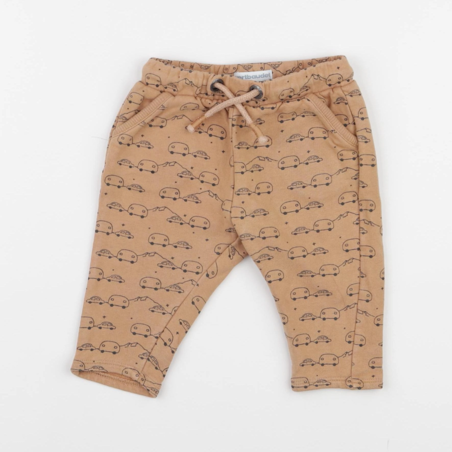 Vertbaudet - pantalon doublé marron - 9 mois