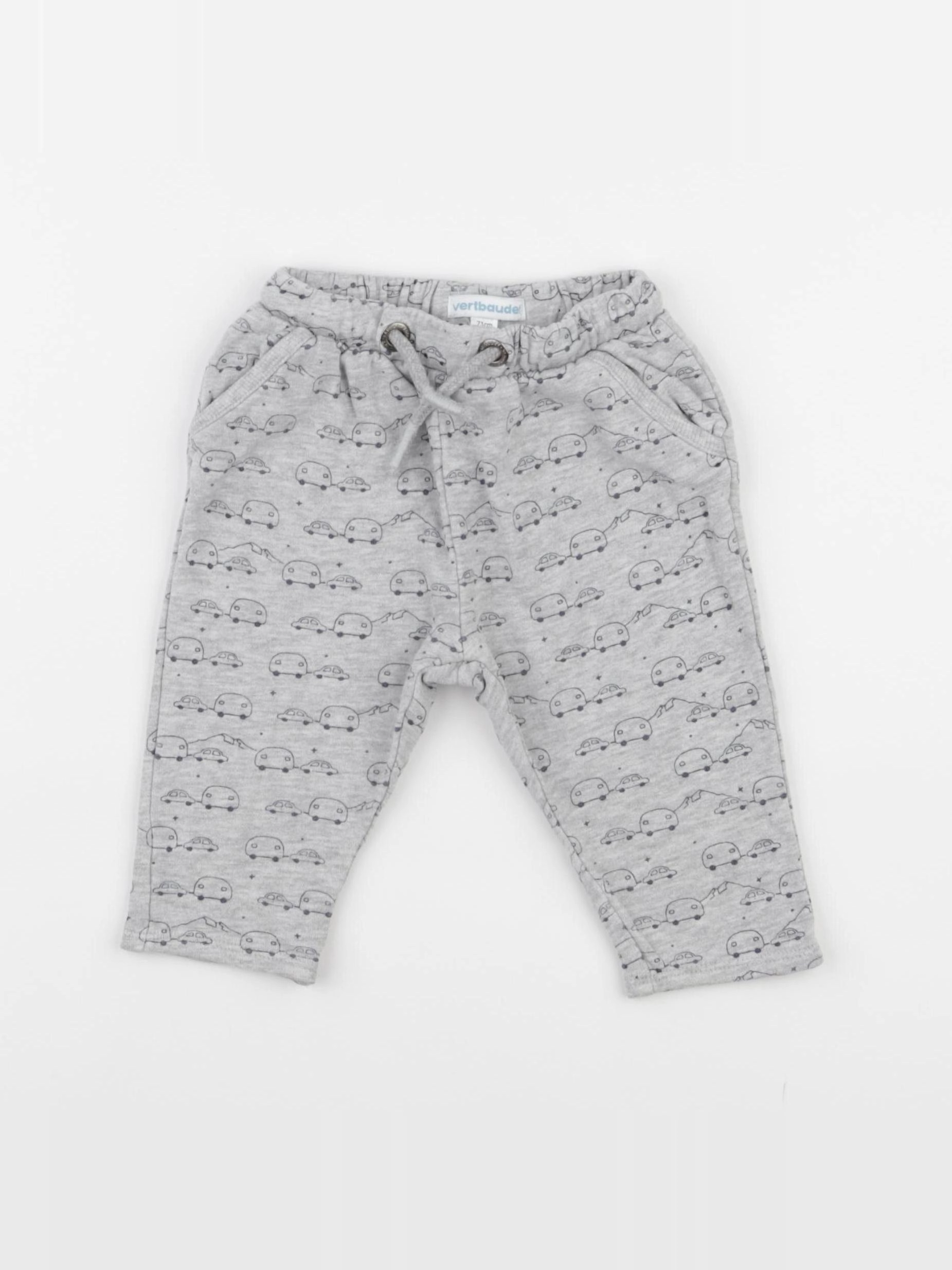 Vertbaudet - jogging doublé gris - 9 mois