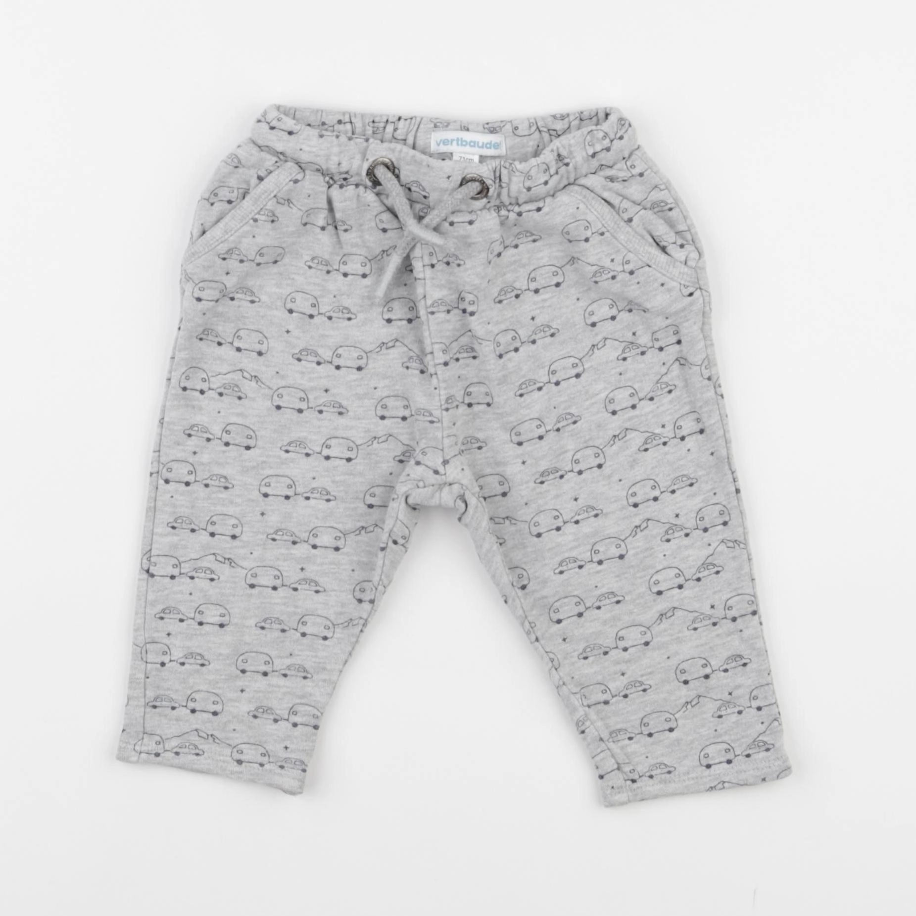 Vertbaudet - jogging doublé gris - 9 mois