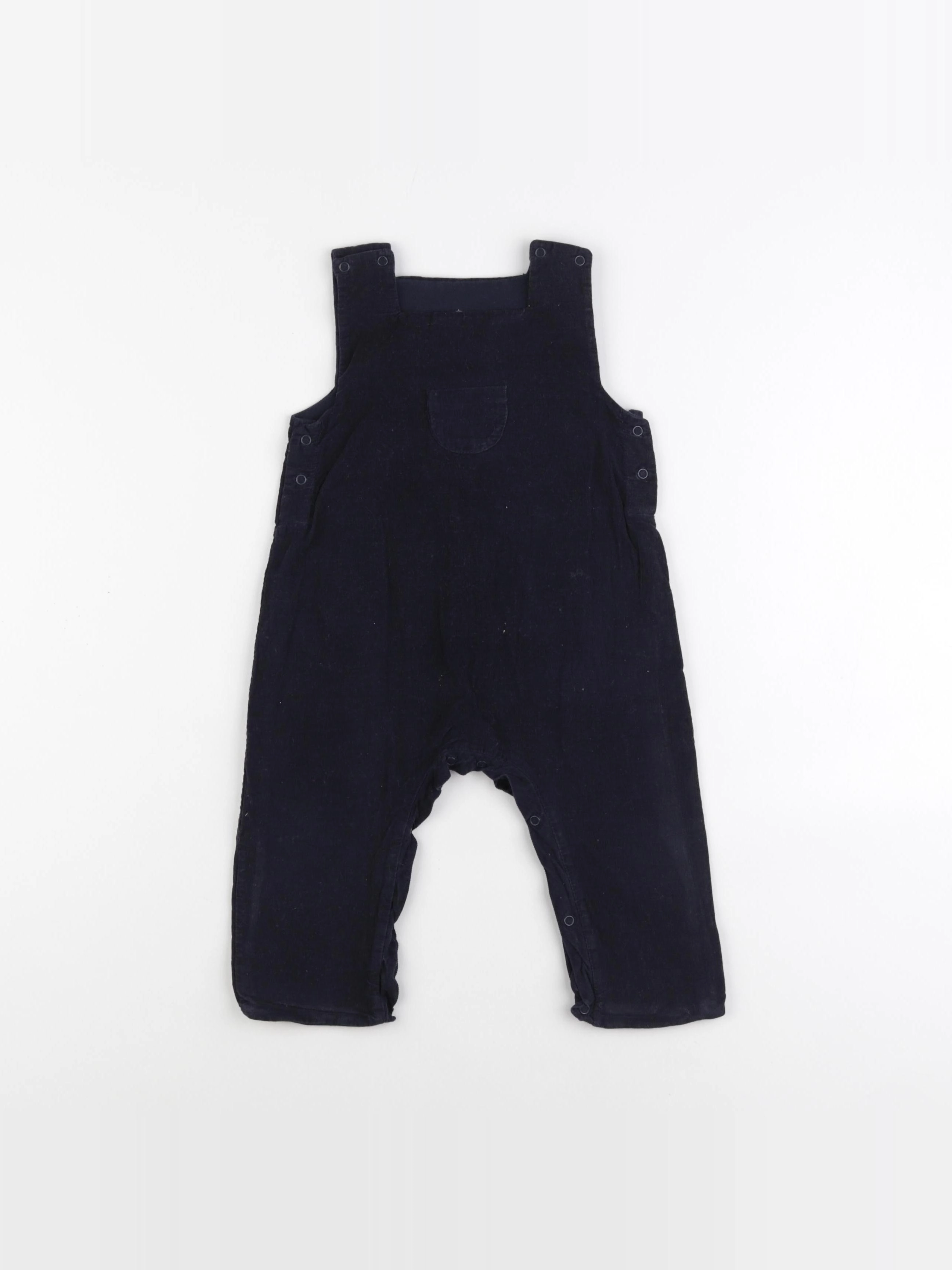 Petit Bateau - combinaison doublé bleu - 6 mois