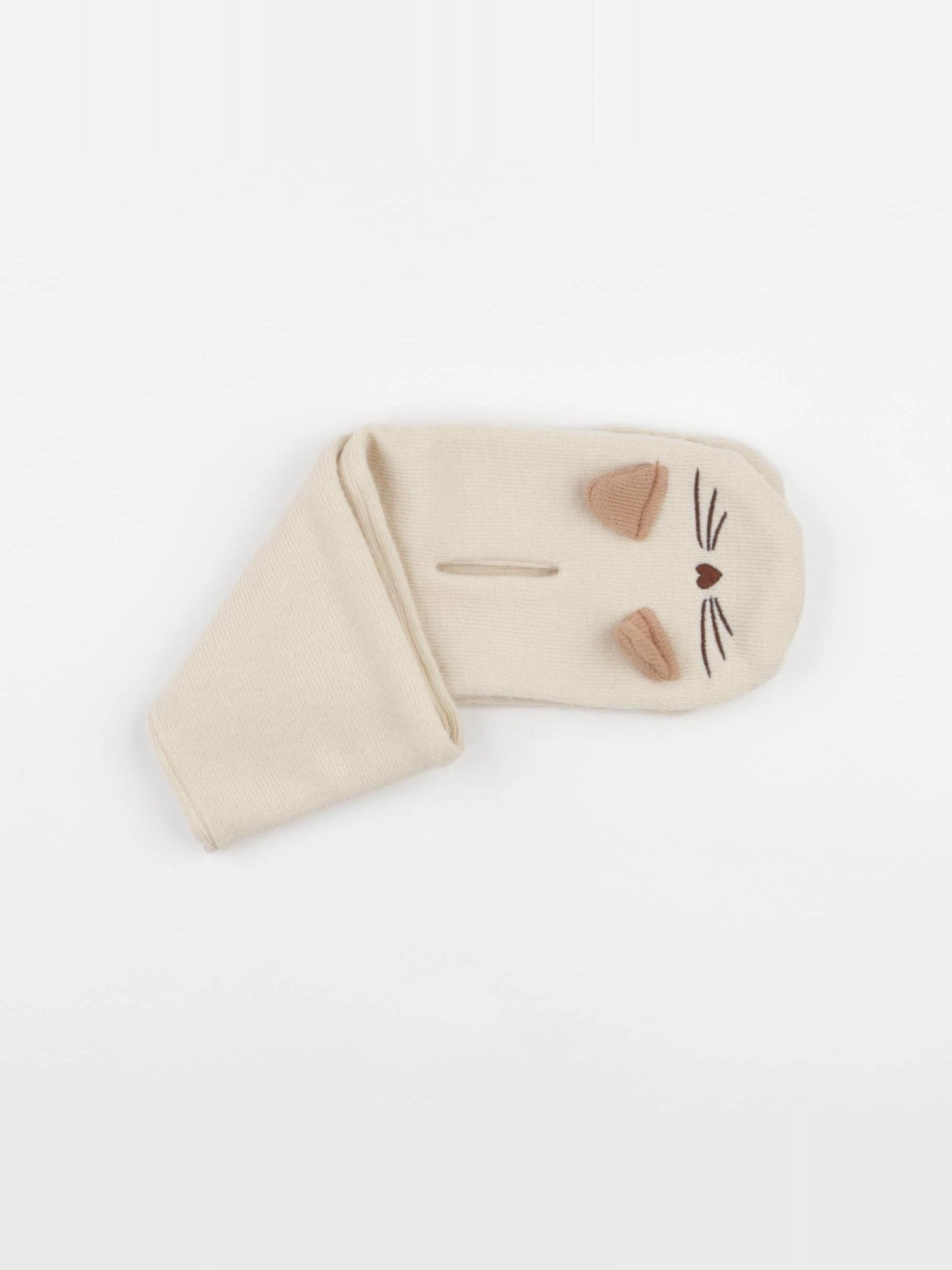 Vertbaudet - écharpe marron, beige - 24/36 mois