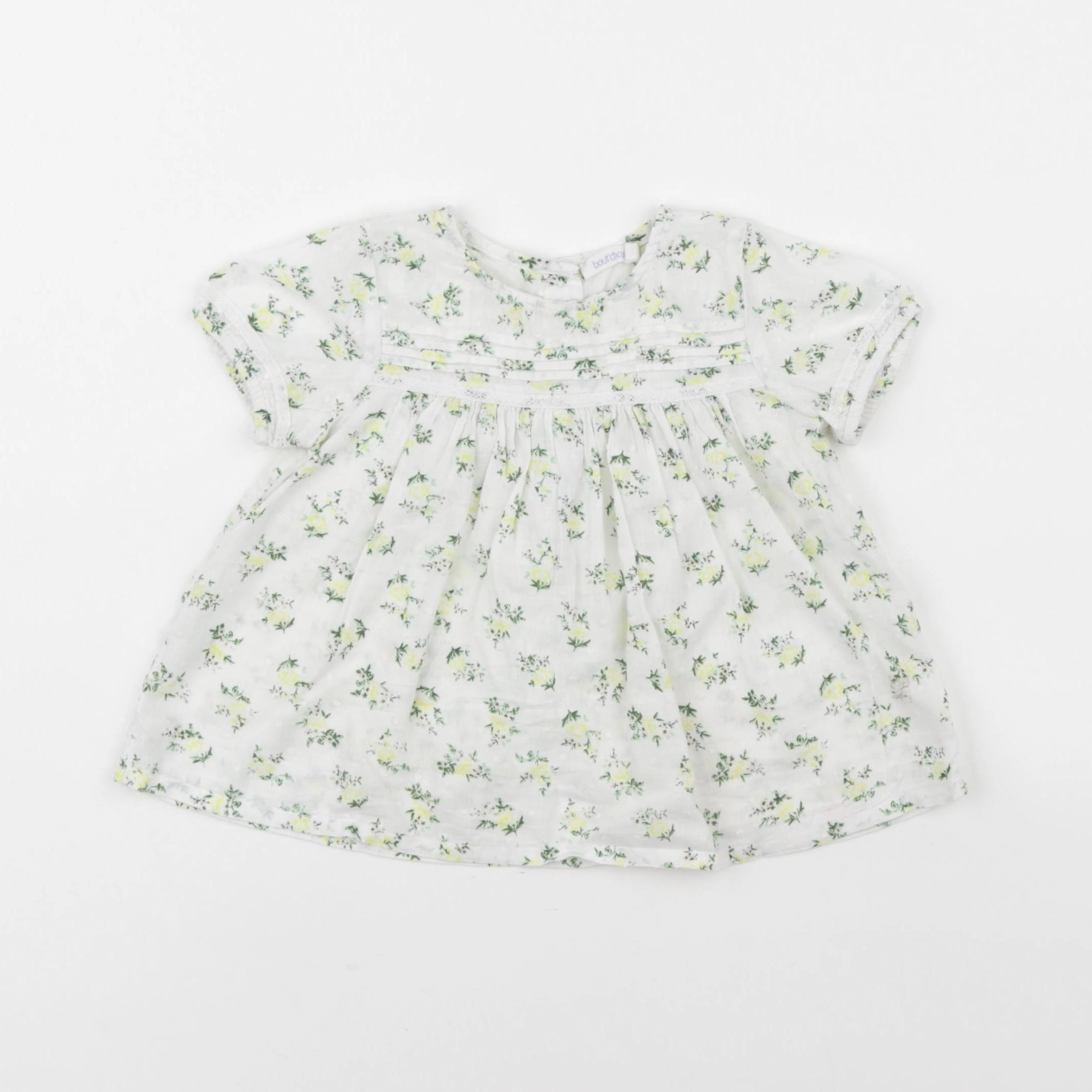 Boutchou - blouse blanc, jaune - 12 mois
