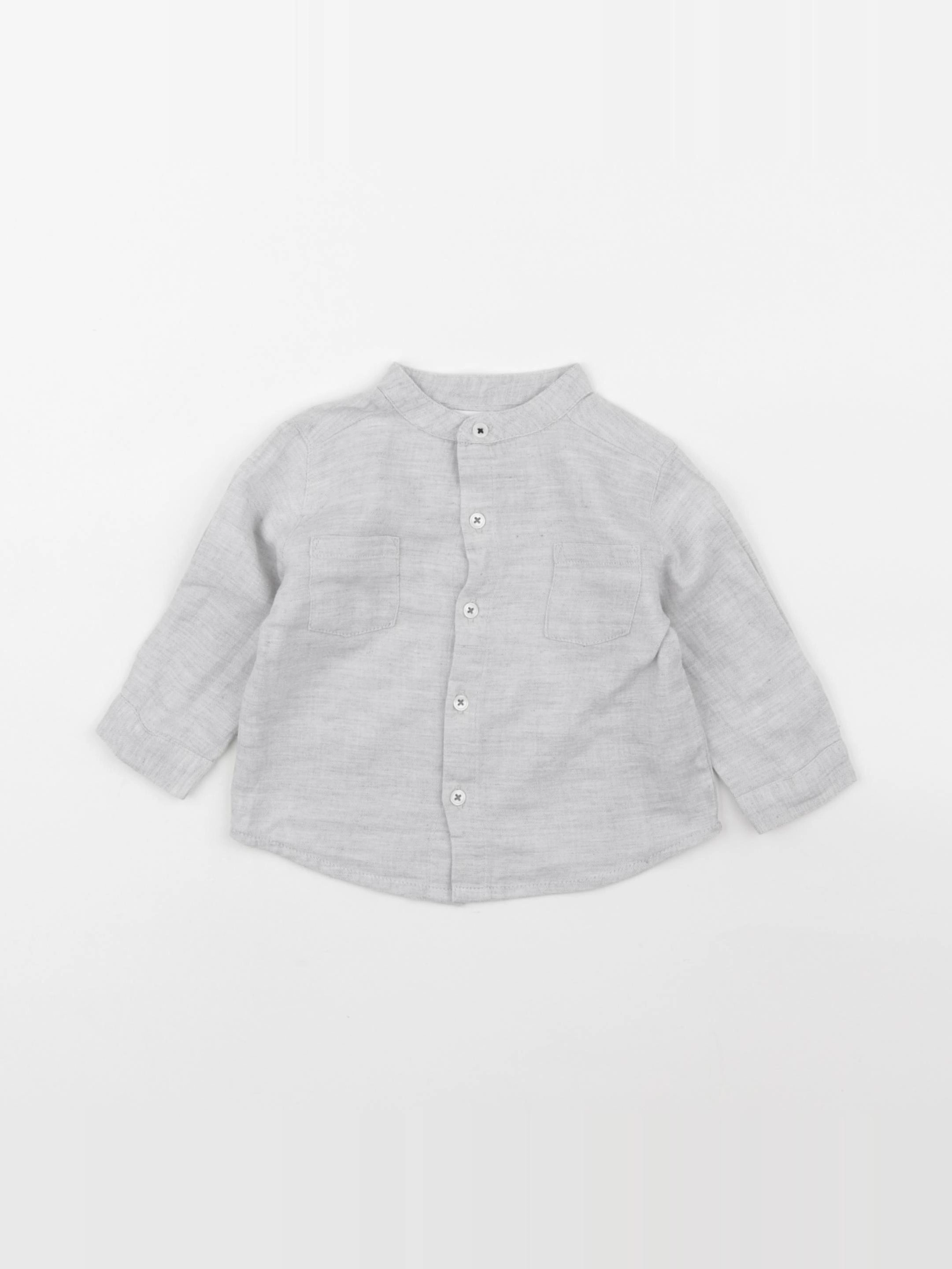 Boutchou - chemise gris - 6 mois