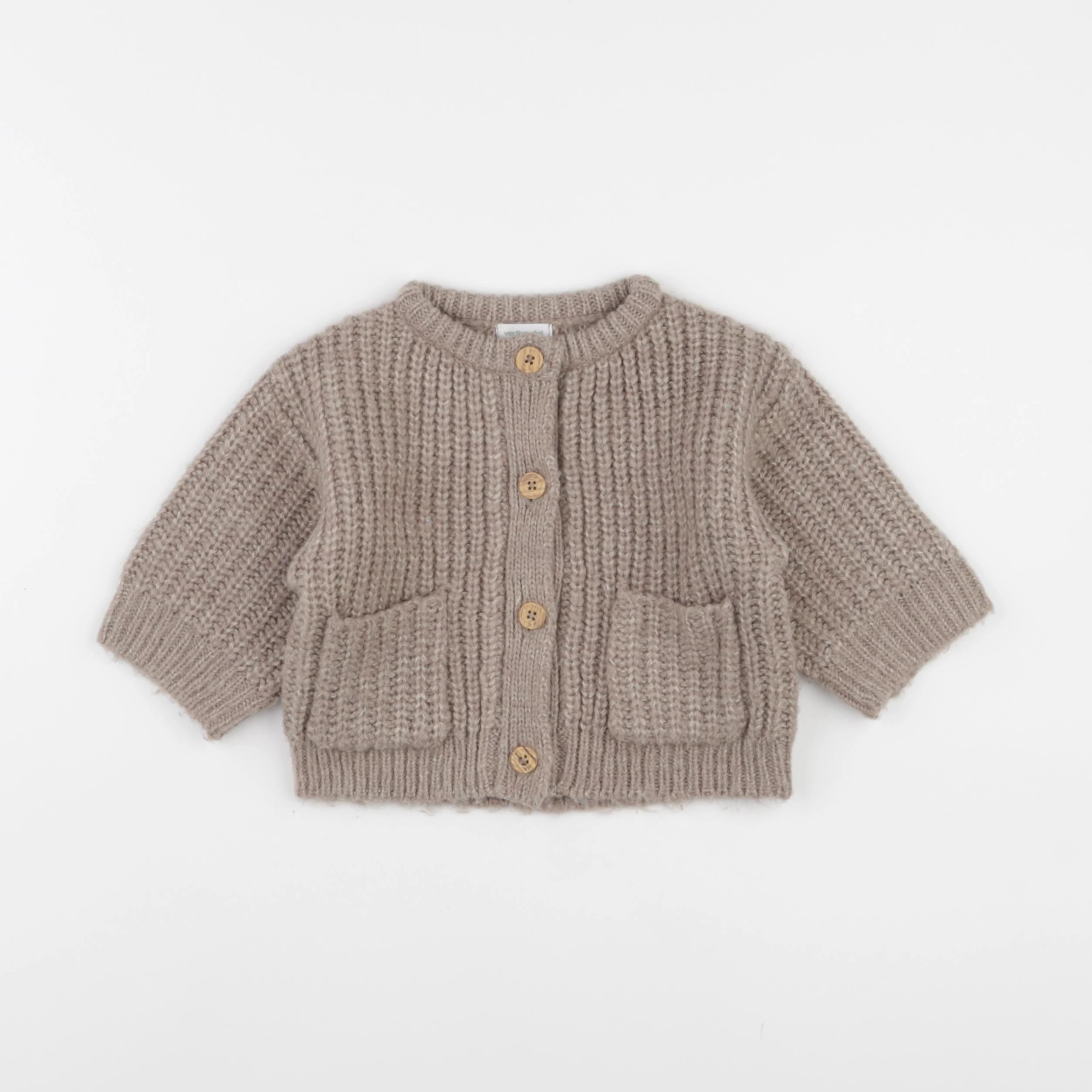 Vertbaudet - gilet marron - 9 mois