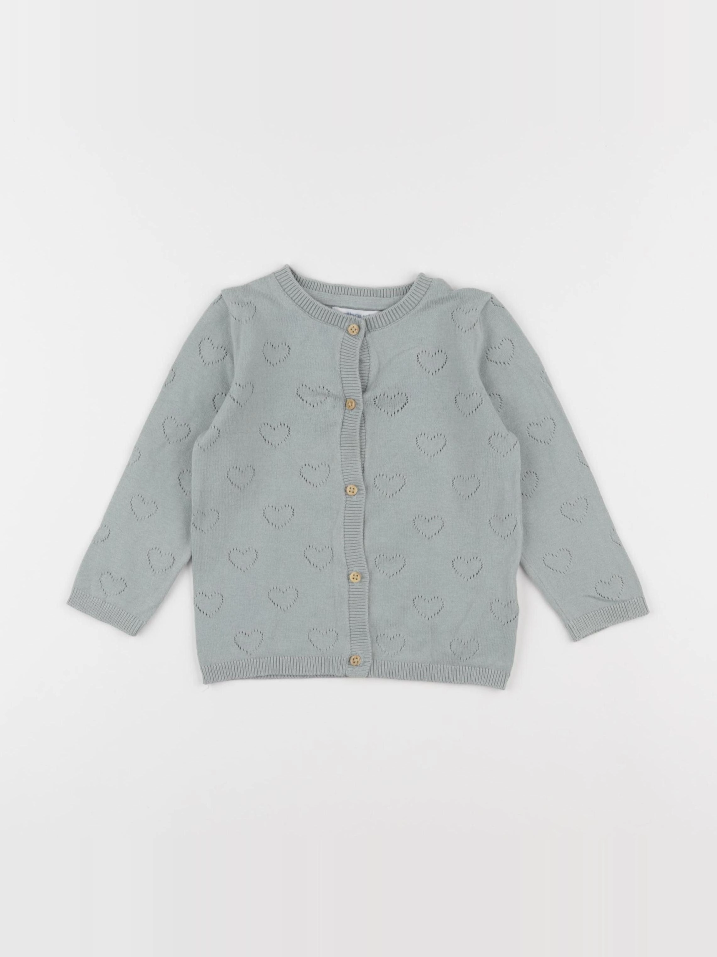 Vertbaudet - gilet vert - 18 mois