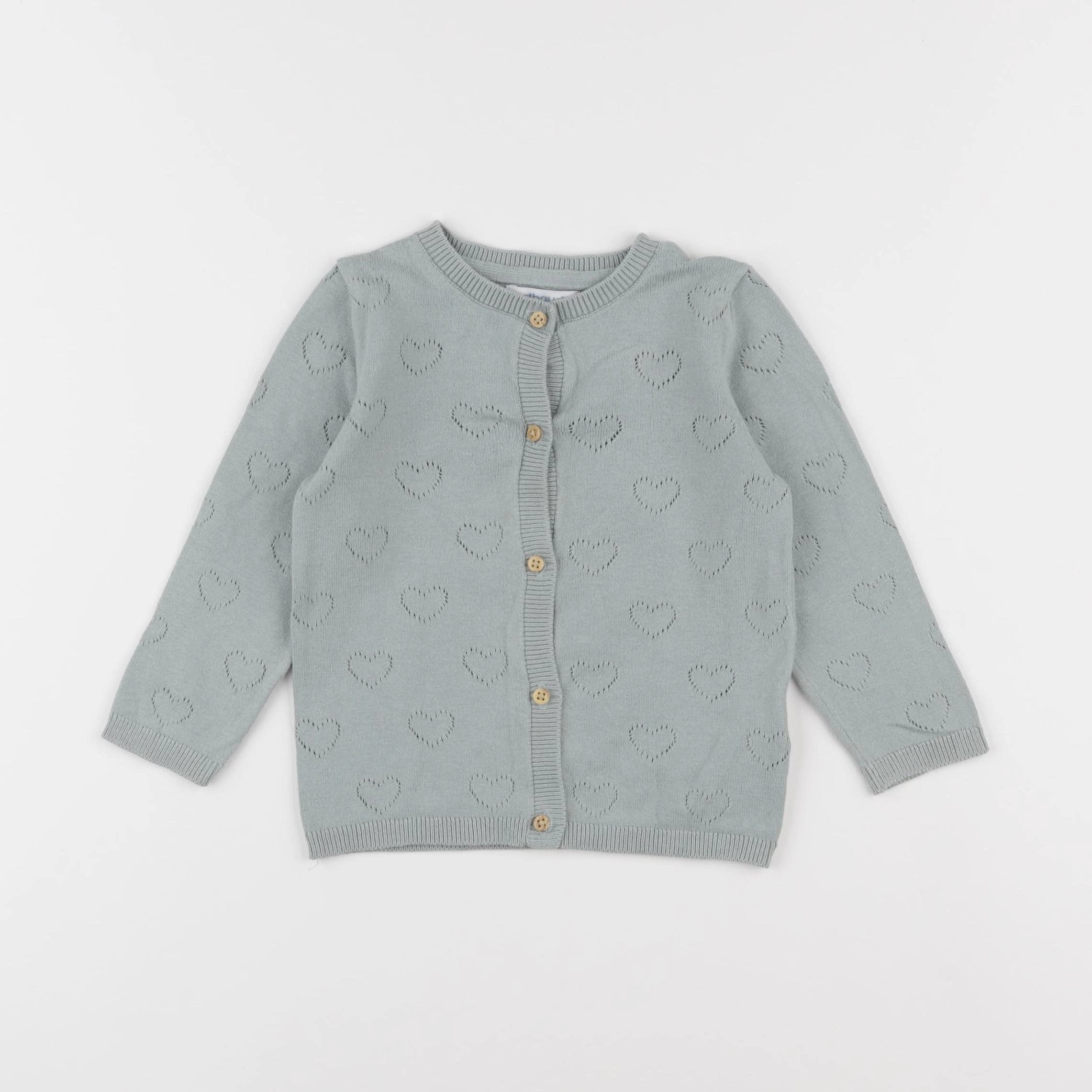 Vertbaudet - gilet vert - 18 mois