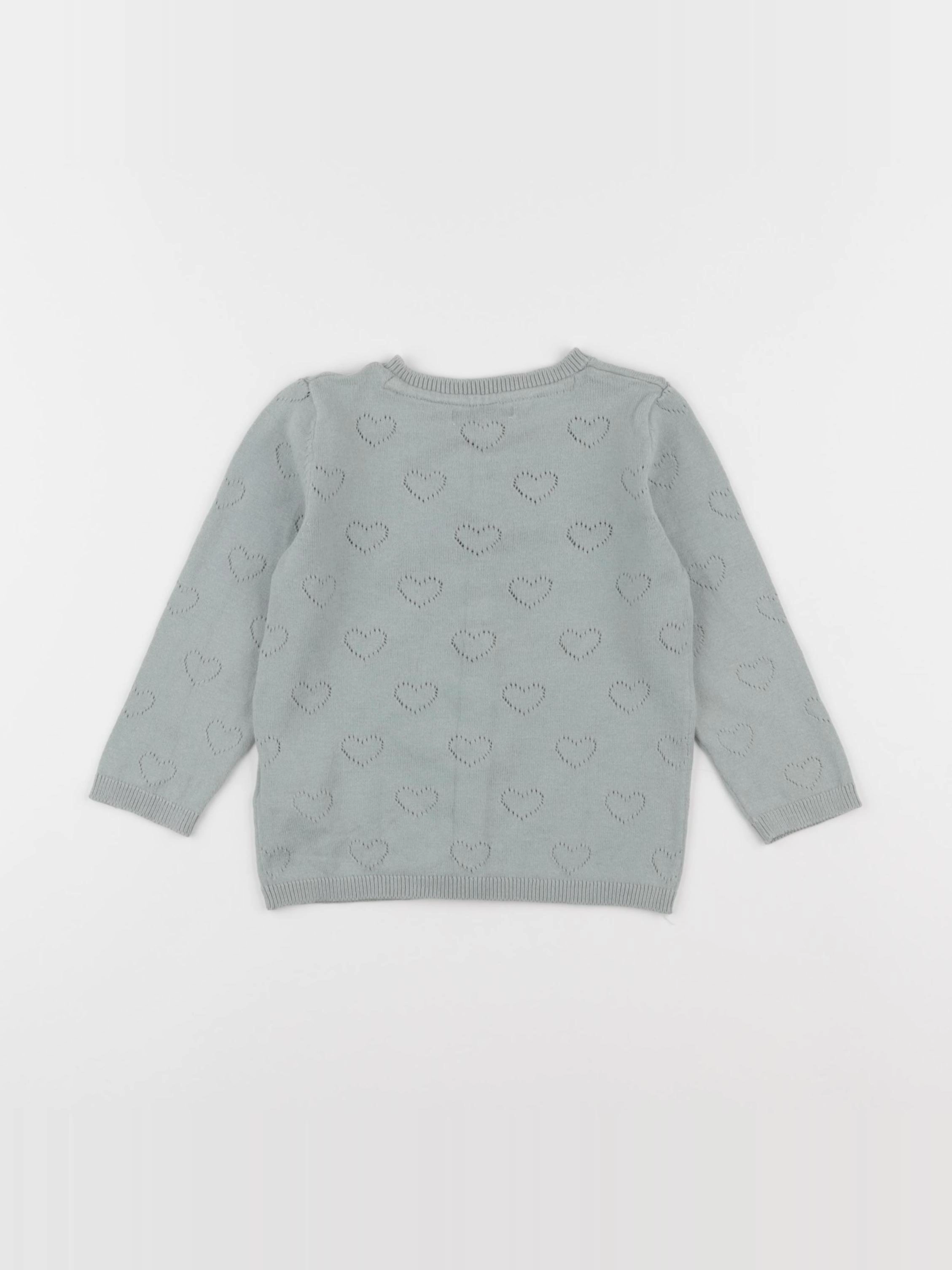 Vertbaudet - gilet vert - 18 mois