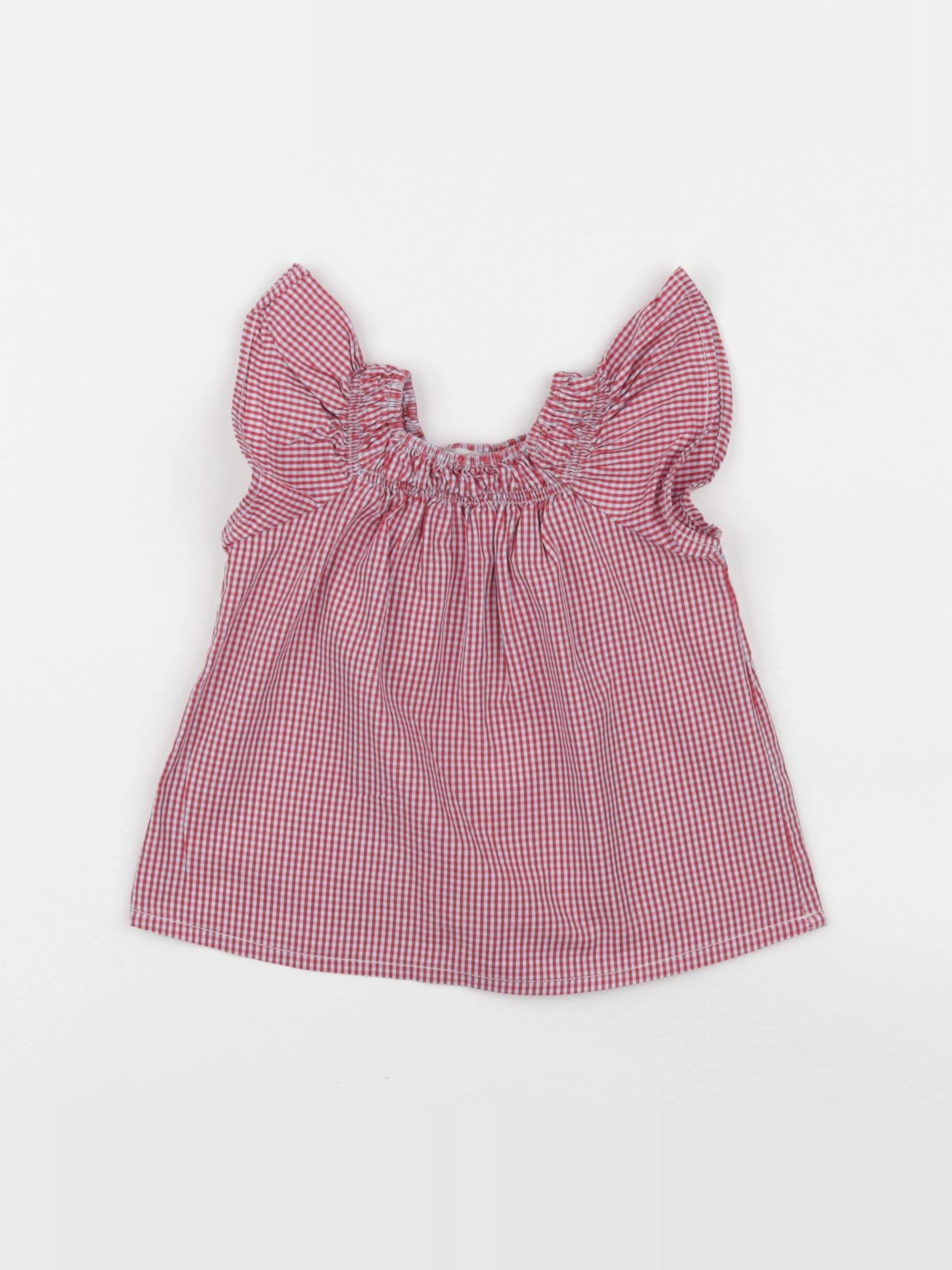 Louis et Victorie - blouse rouge - 12 mois