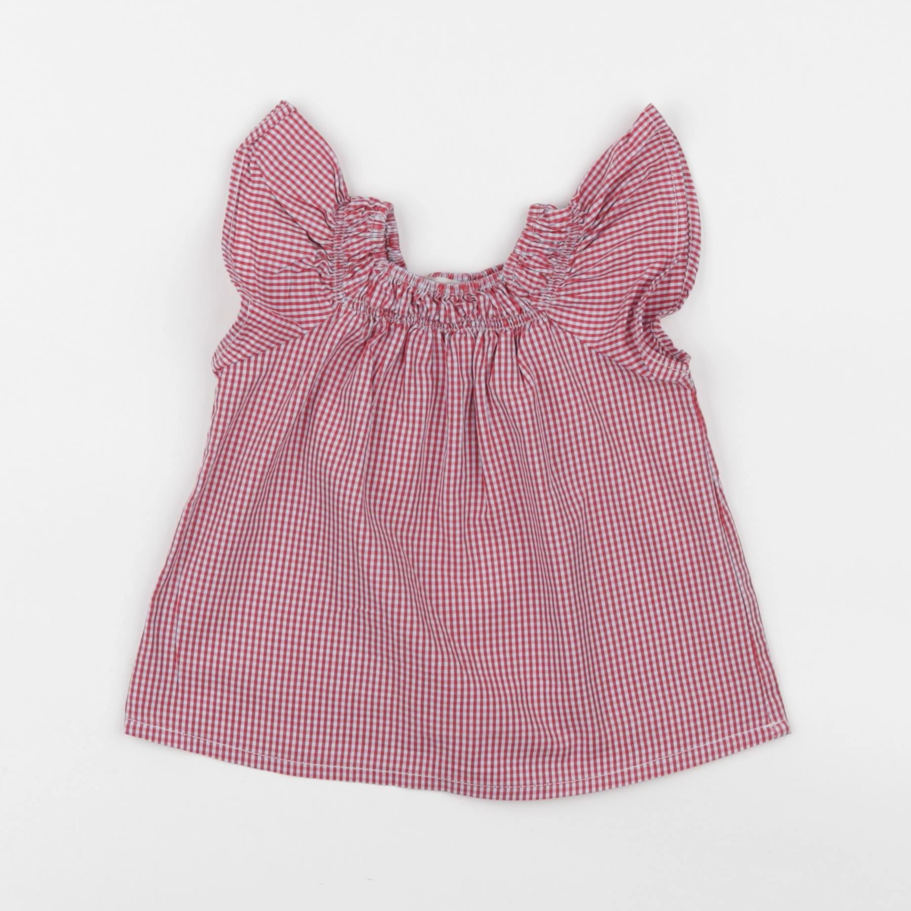 Louis et Victorie - blouse rouge - 12 mois