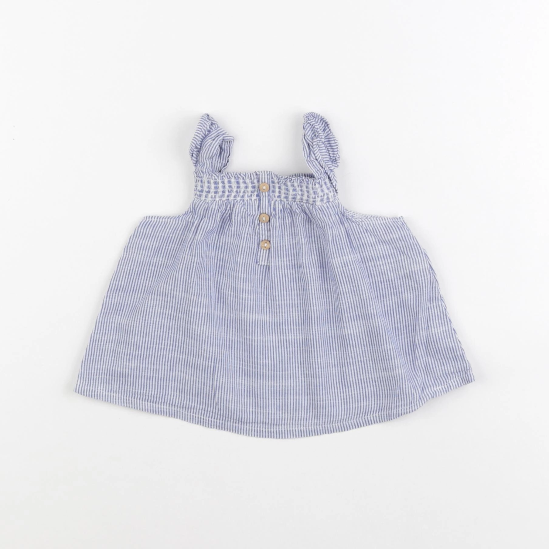 Zara - blouse bleu - 6/9 mois
