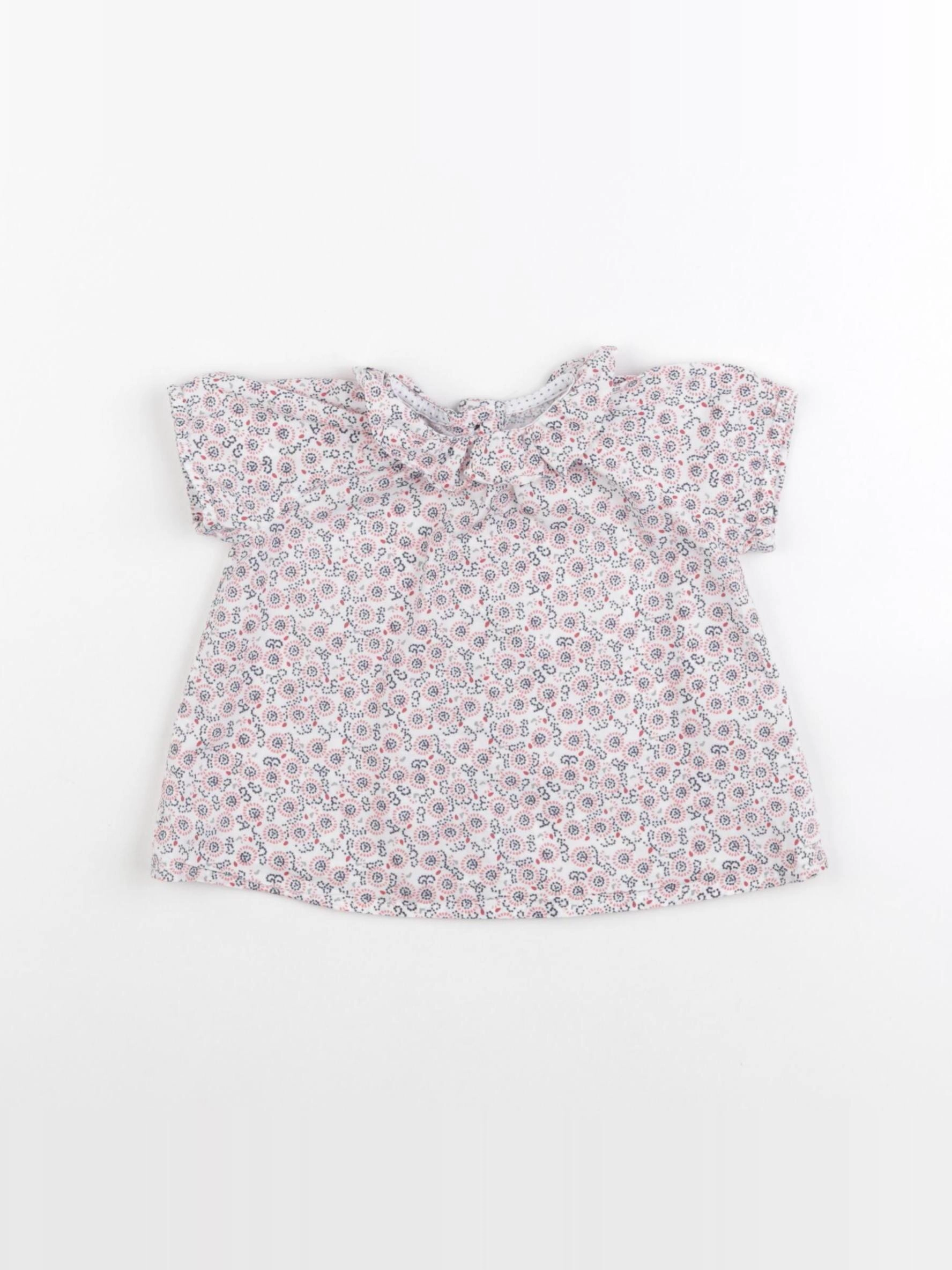 Petit Bateau - blouse rouge - 6 mois