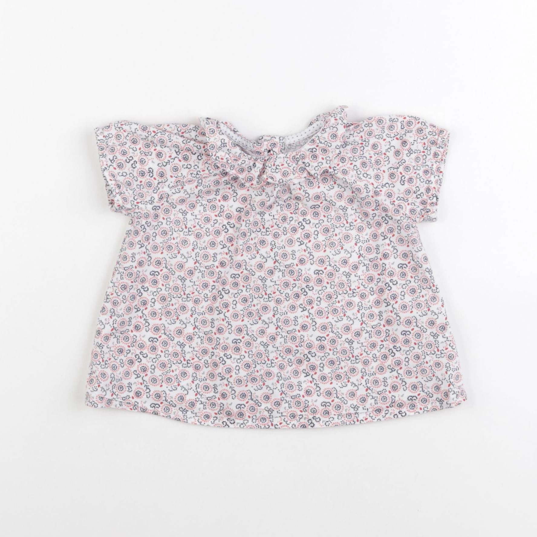 Petit Bateau - blouse rouge - 6 mois