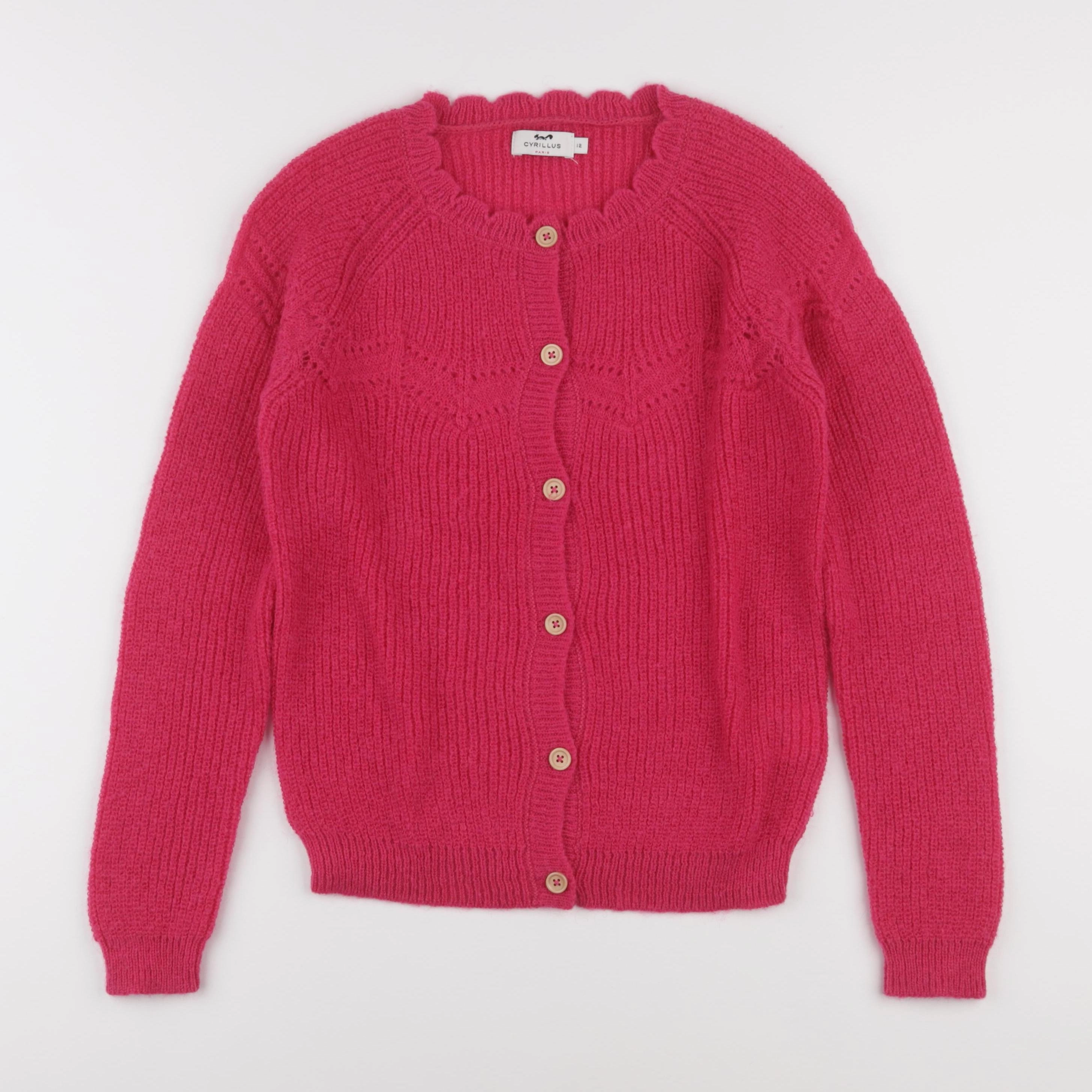 Cyrillus - gilet rose - 12 ans