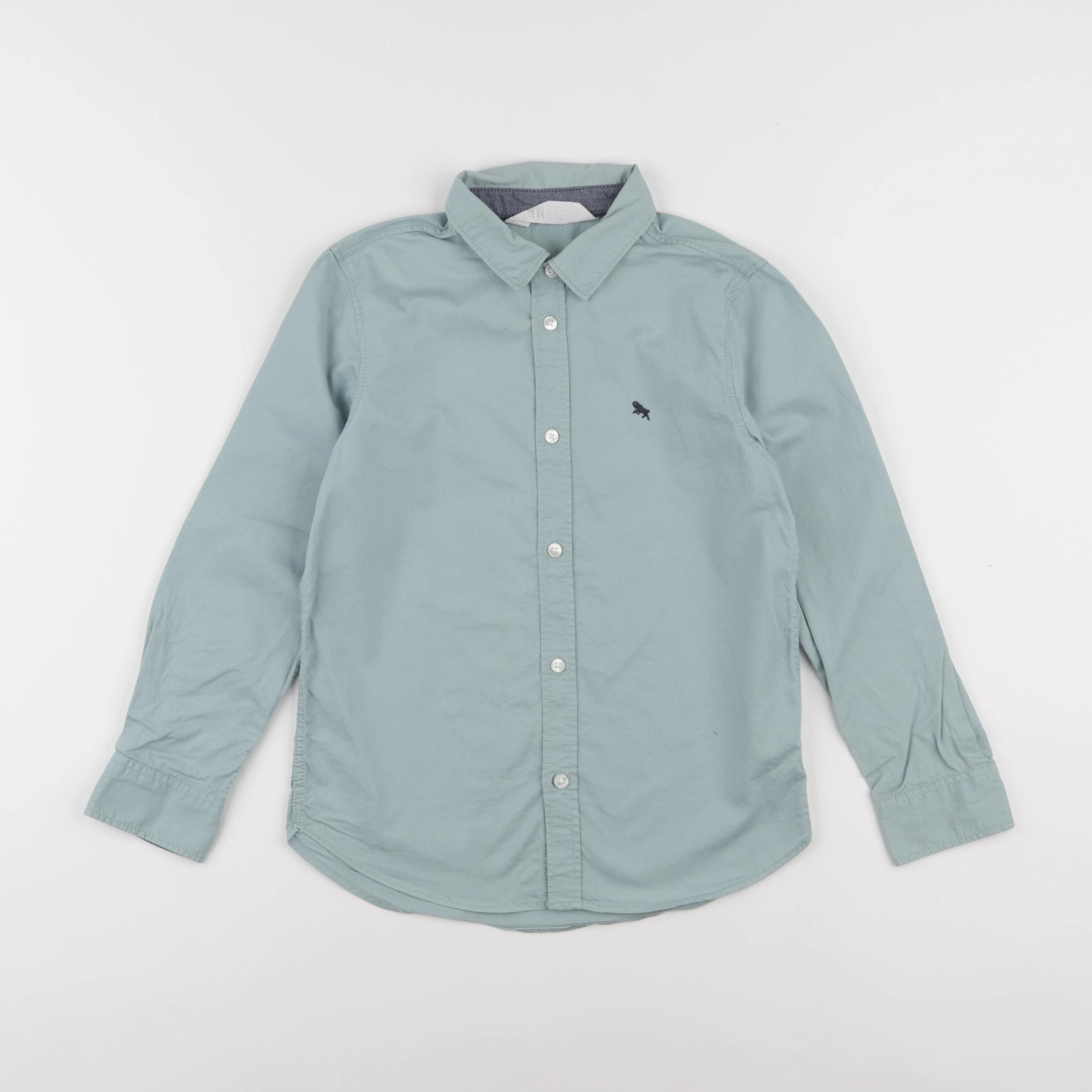 H&M - chemise bleu - 7 ans