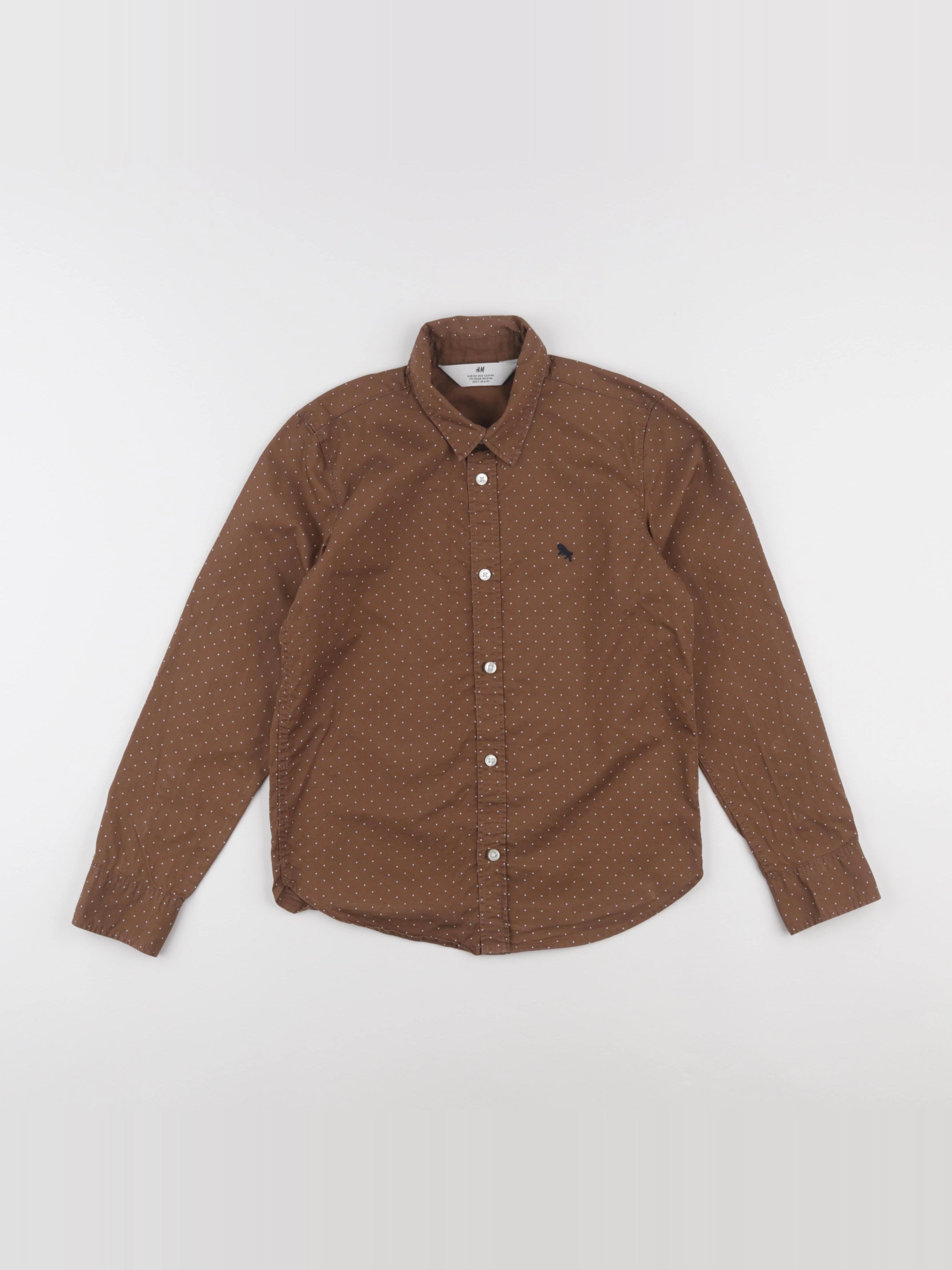 H&M - chemise marron - 8/9 ans
