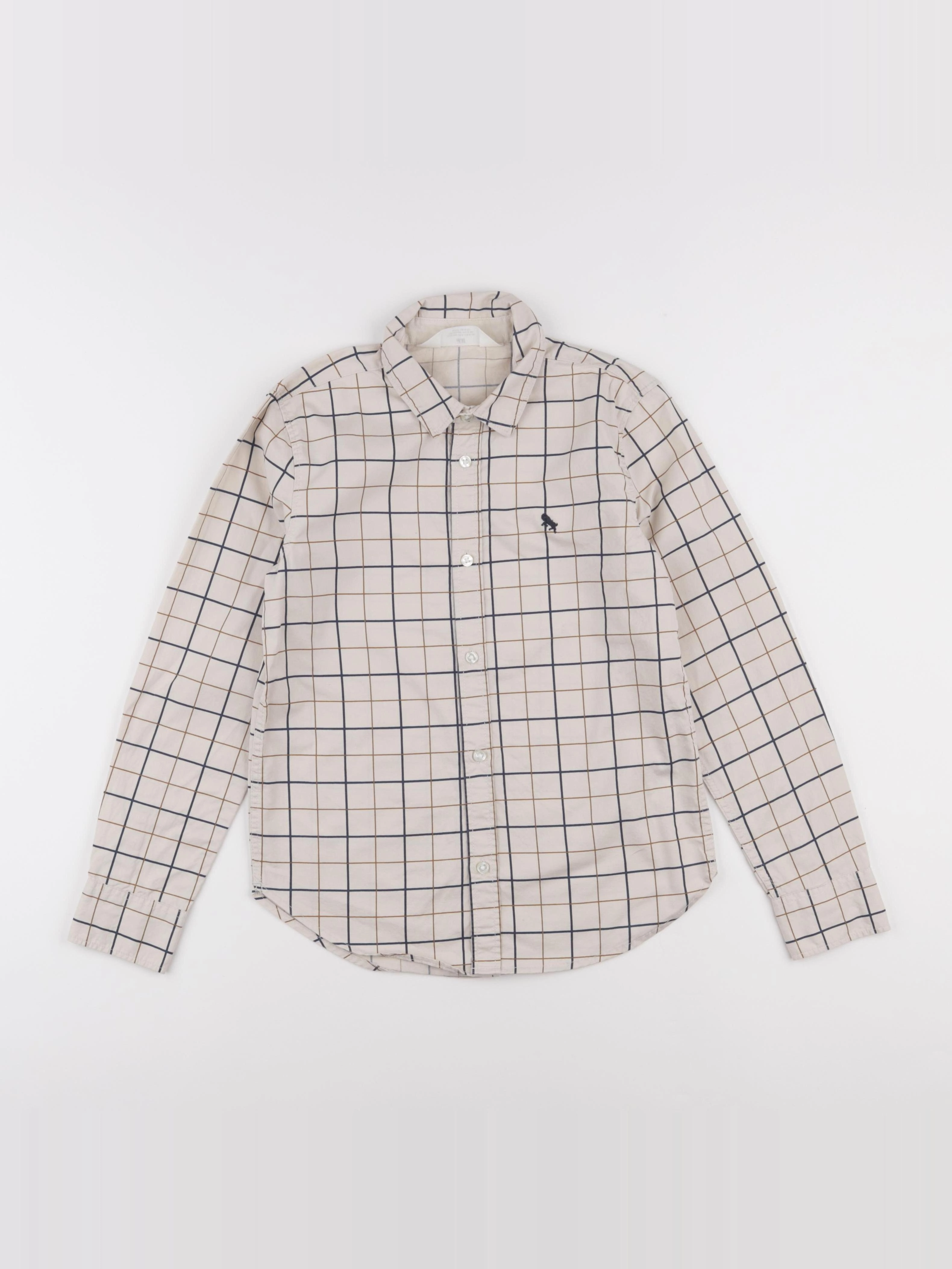 H&M - chemise beige - 8/9 ans