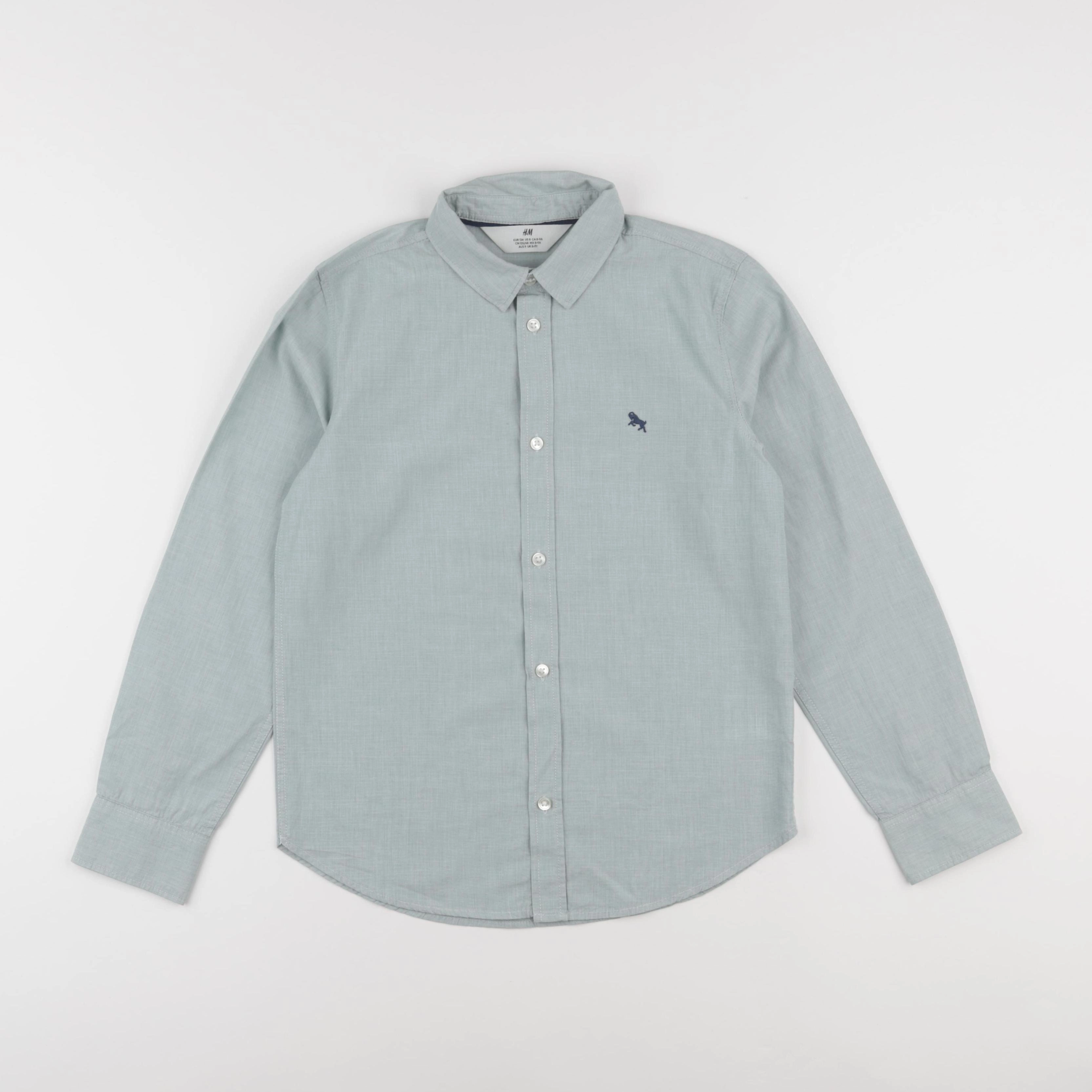 H&M - chemise bleu - 8/9 ans