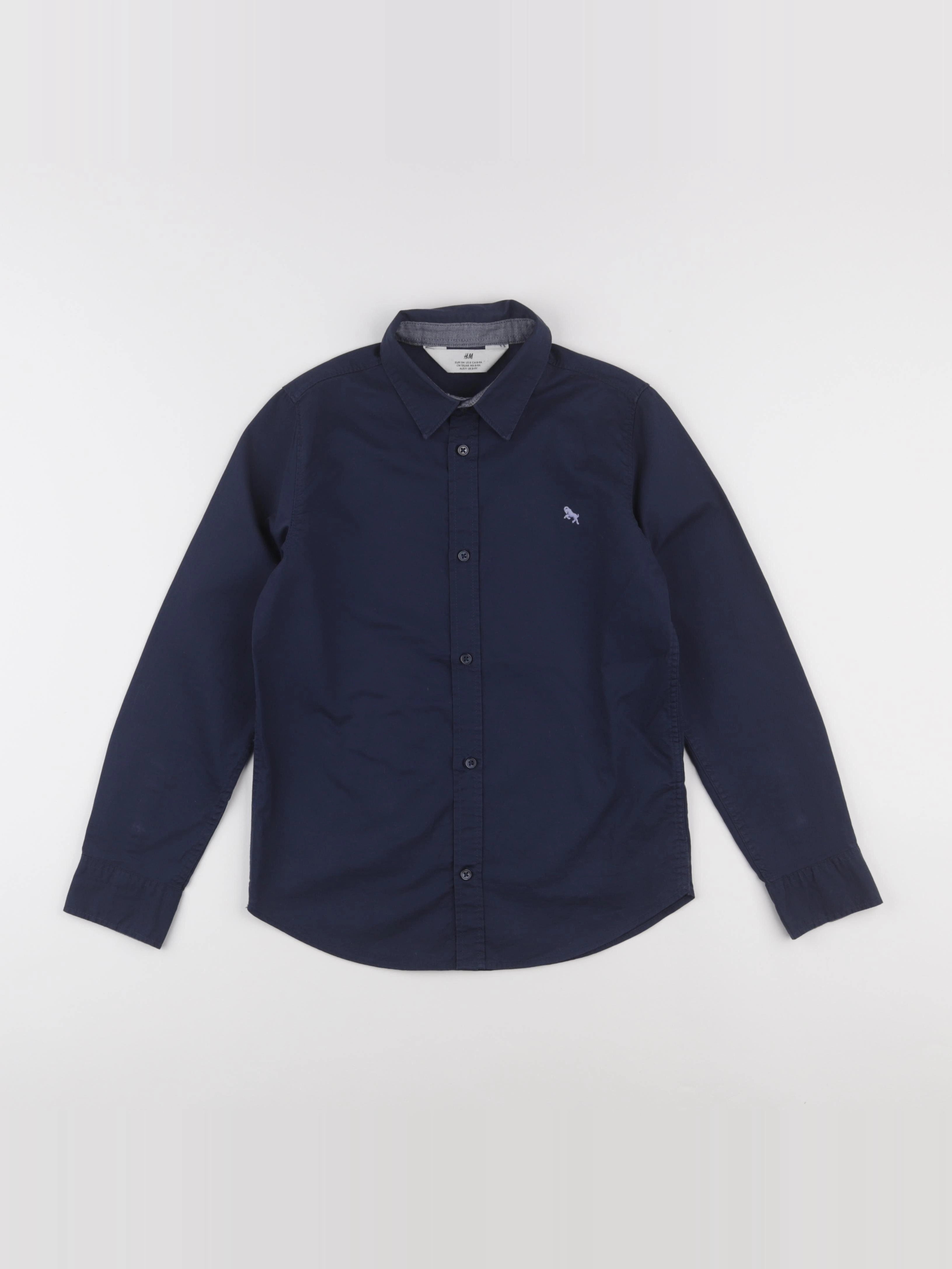 H&M - chemise bleu - 8/9 ans