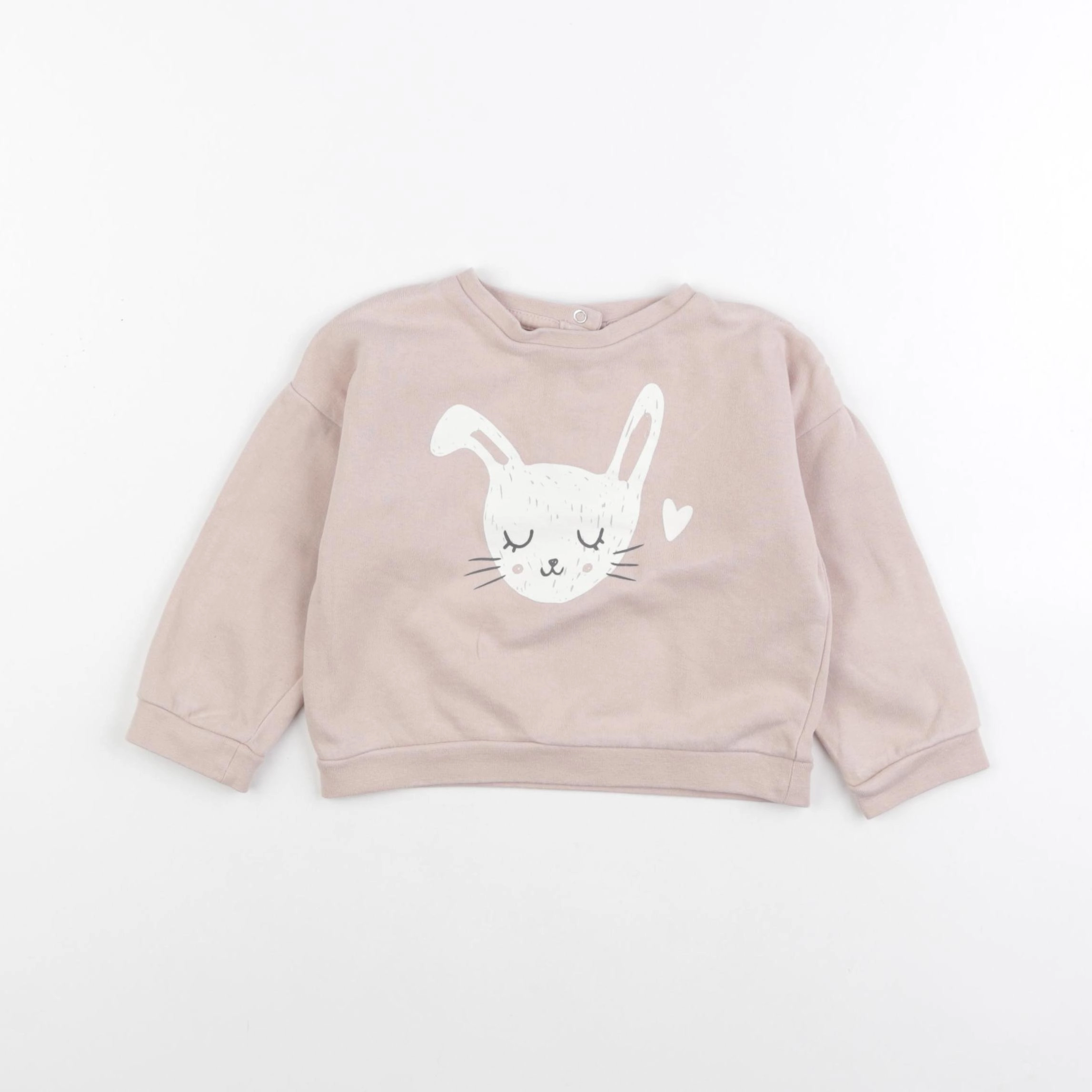 Vertbaudet - sweat rose - 18 mois