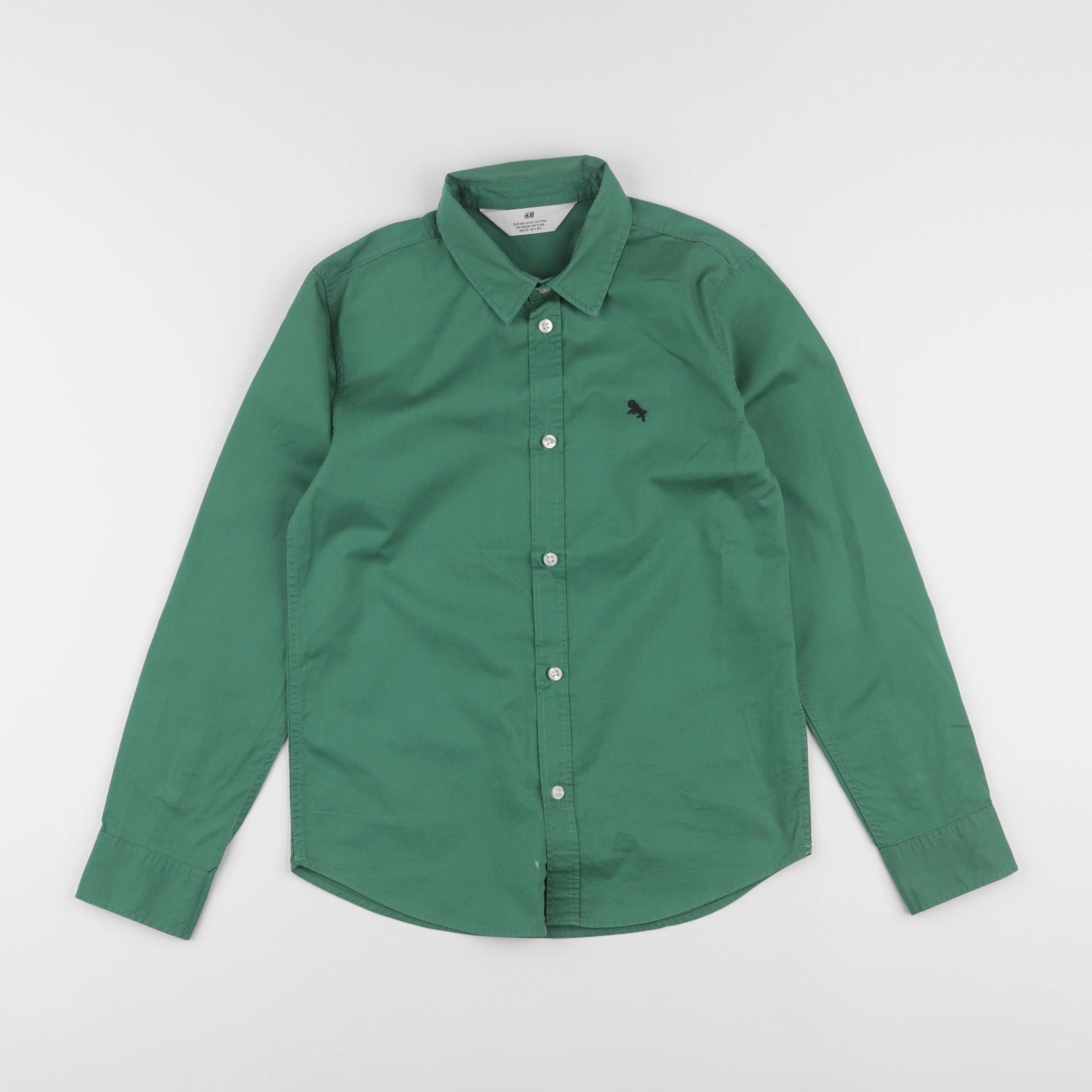 H&M - chemise vert - 9/10 ans